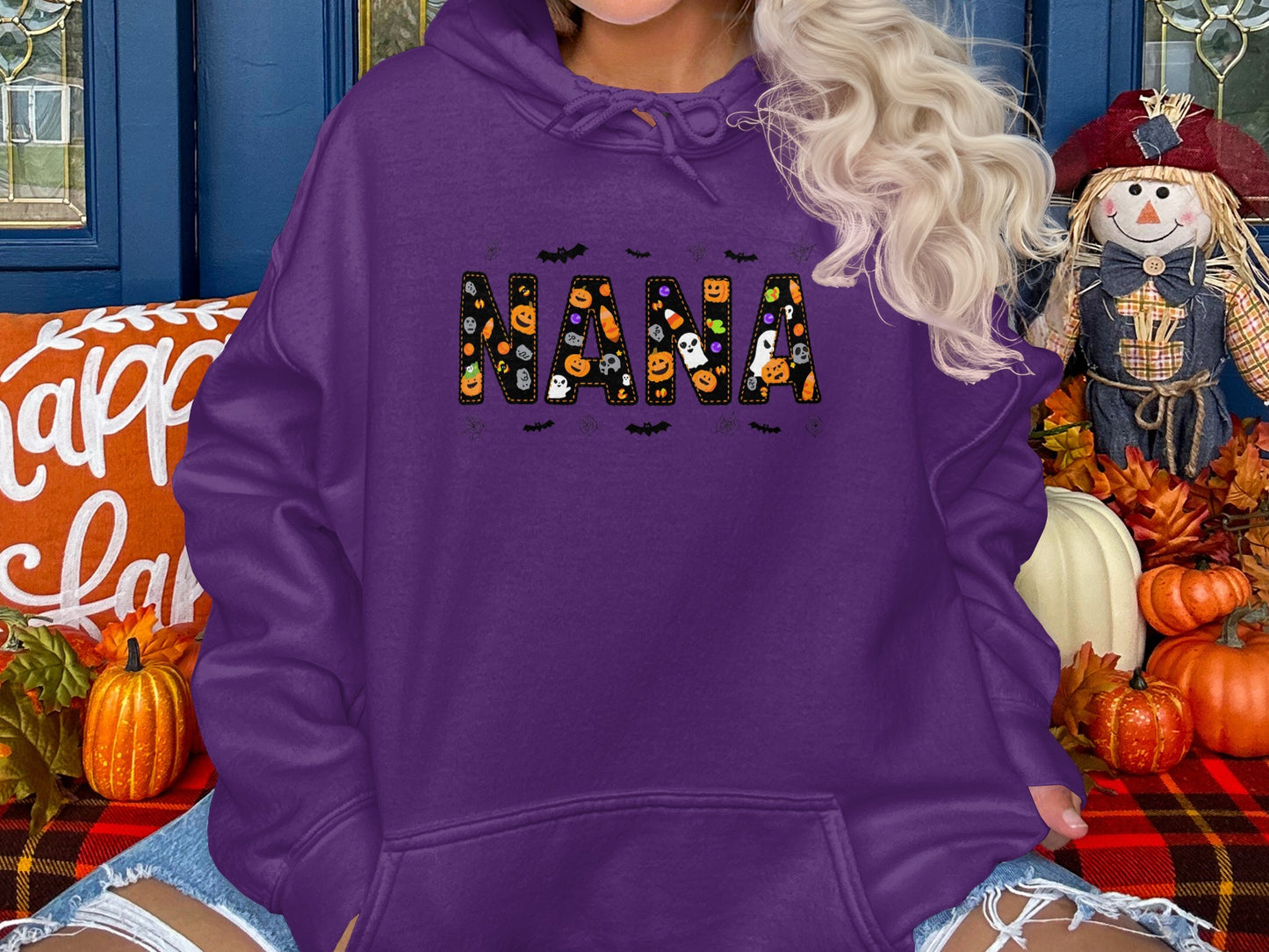 Halloween Themed Nana in Purple Hoodie Product