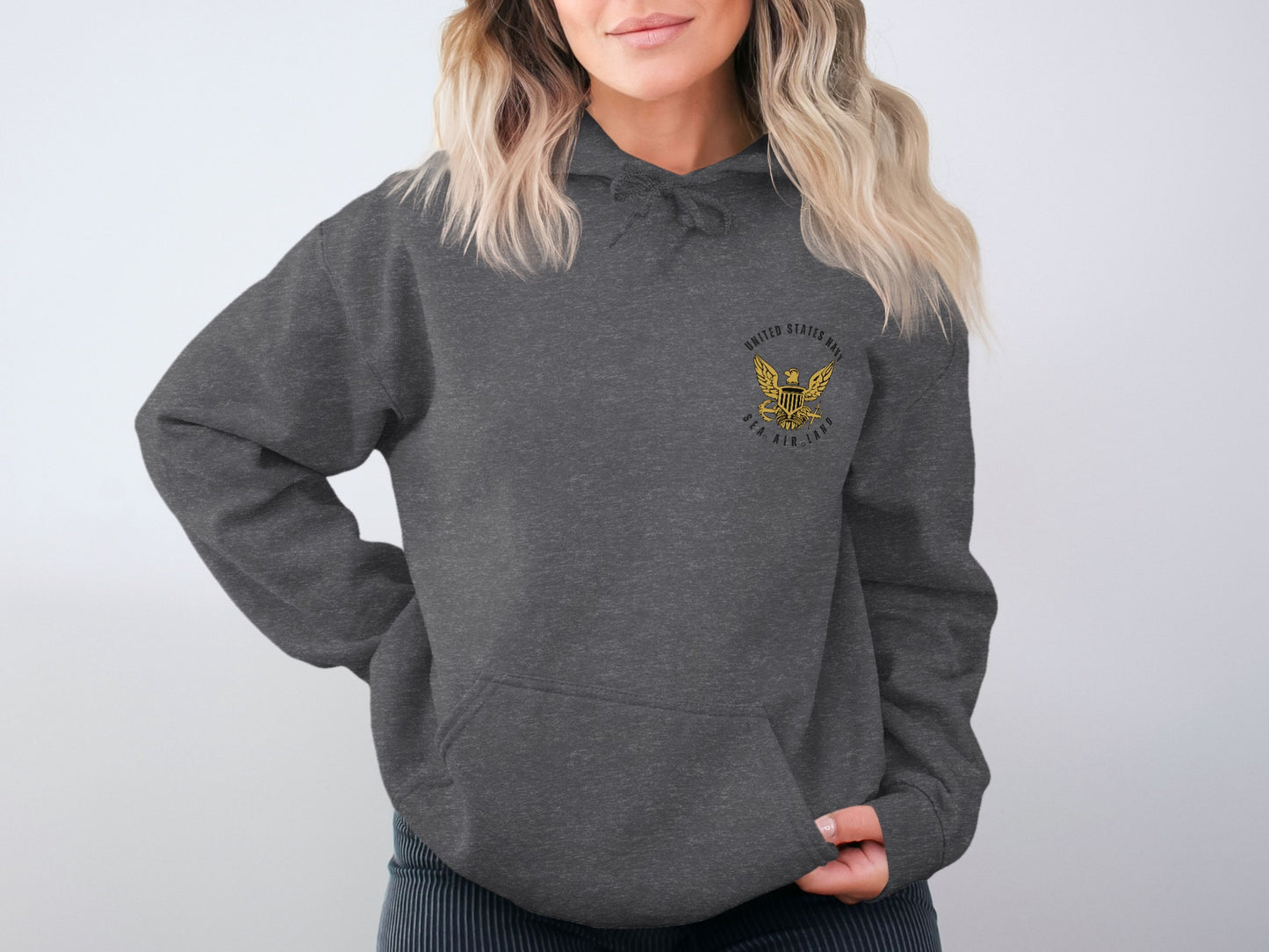 United States Eagle Print Hoodie Top For Winter