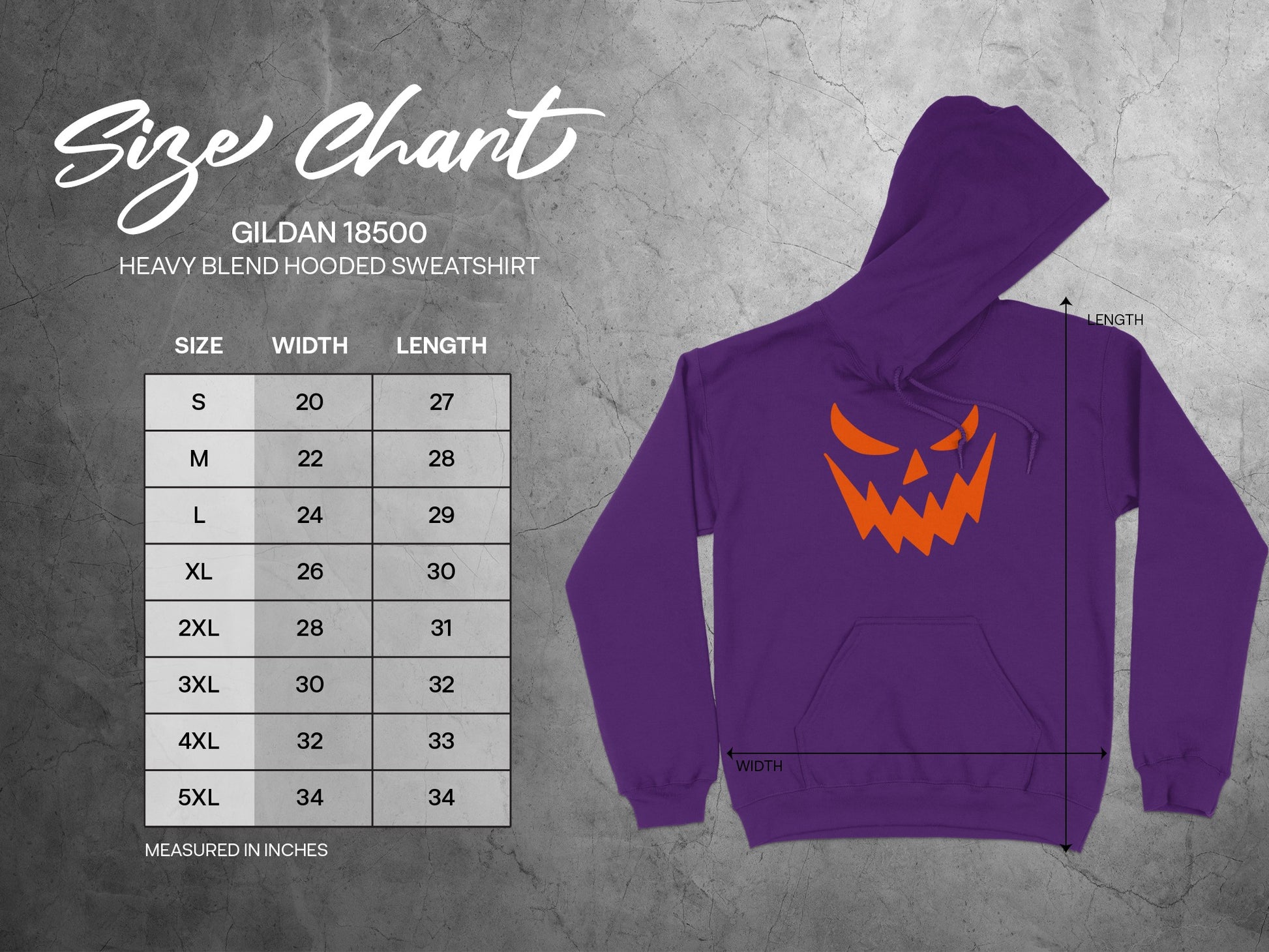 Halloween Pumpkin Face Purple Hooded Sweatshirt product type