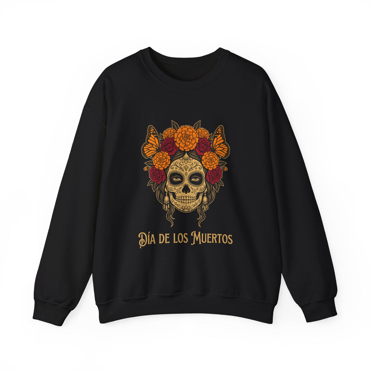 Día de los Muertos Catrina Elegance | Sugar Skull Marigold Sweatshirt