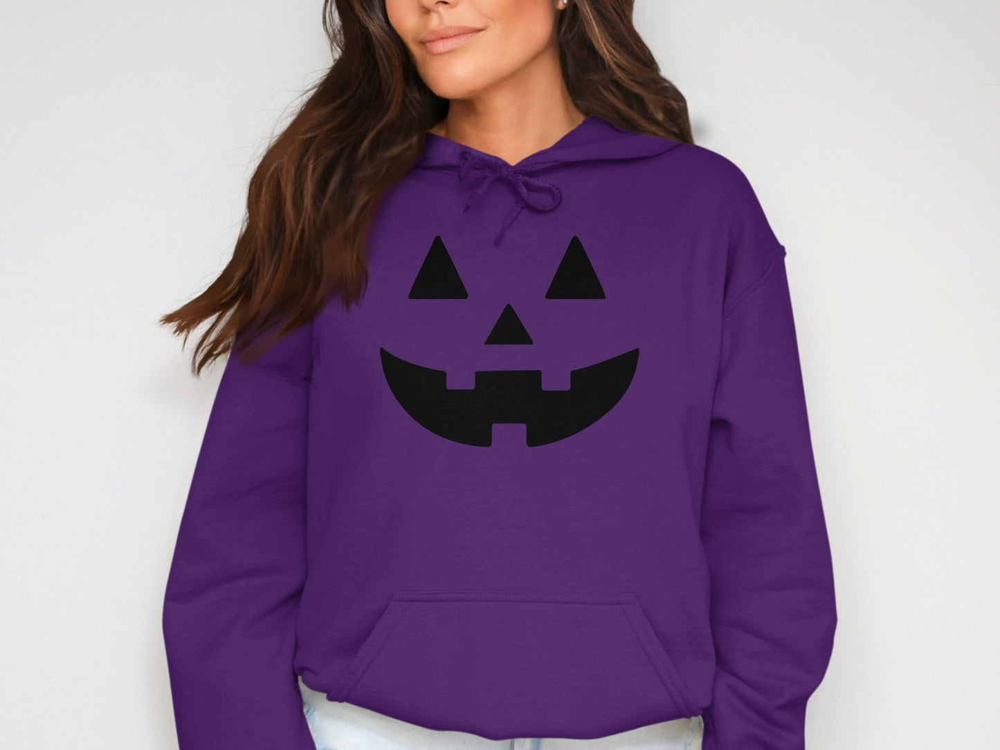 Purple Halloween Pumpkin Face Hoodie product type