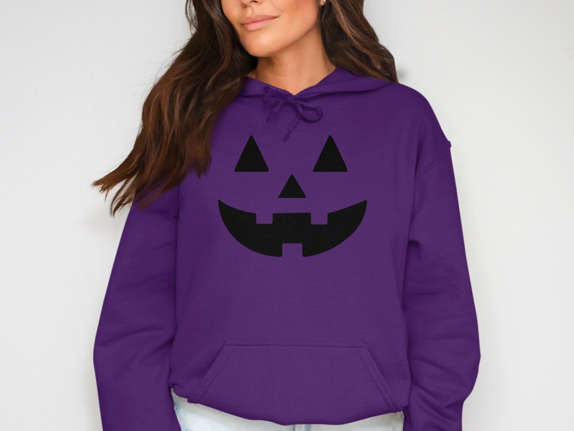 Purple Halloween Pumpkin Face Hoodie product type