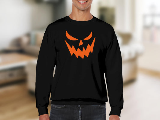 Scary Halloween Pumpkin Face Sweater for Halloween product type