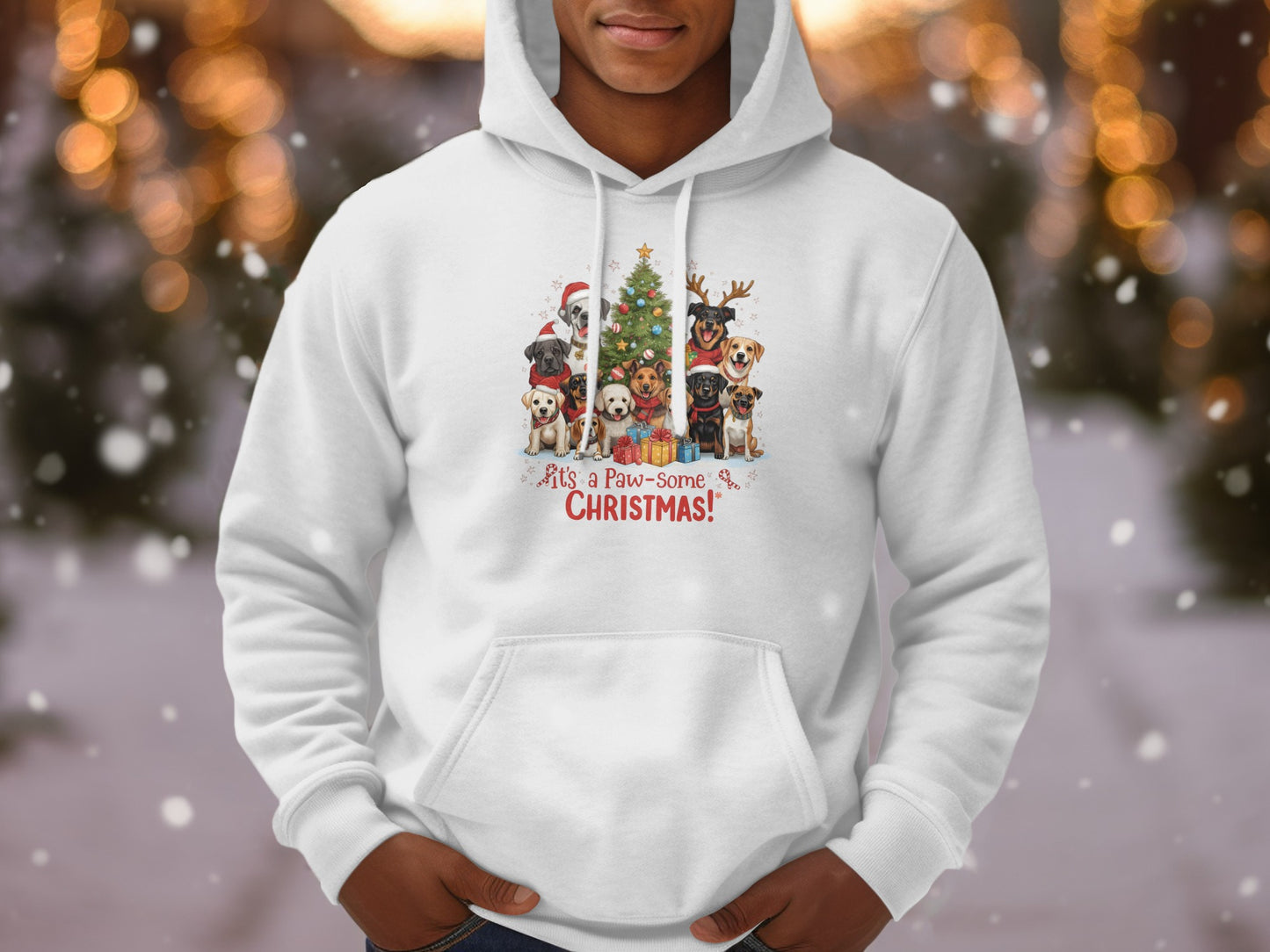 It's a Paw-some Christmas Hoodie Christmas Apparel