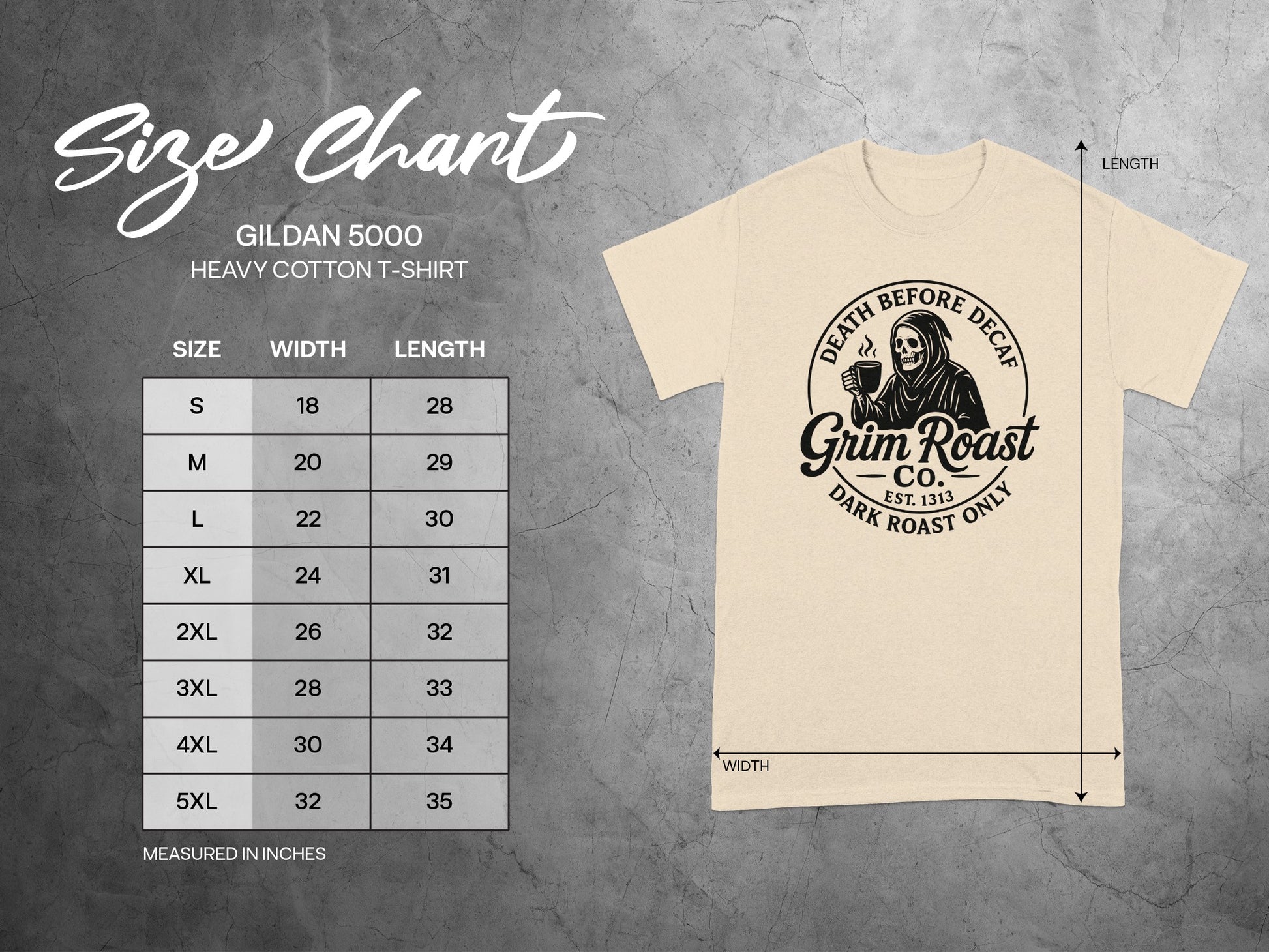 Grim Roast Co Death Before Decaf Coffee T-Shirt product