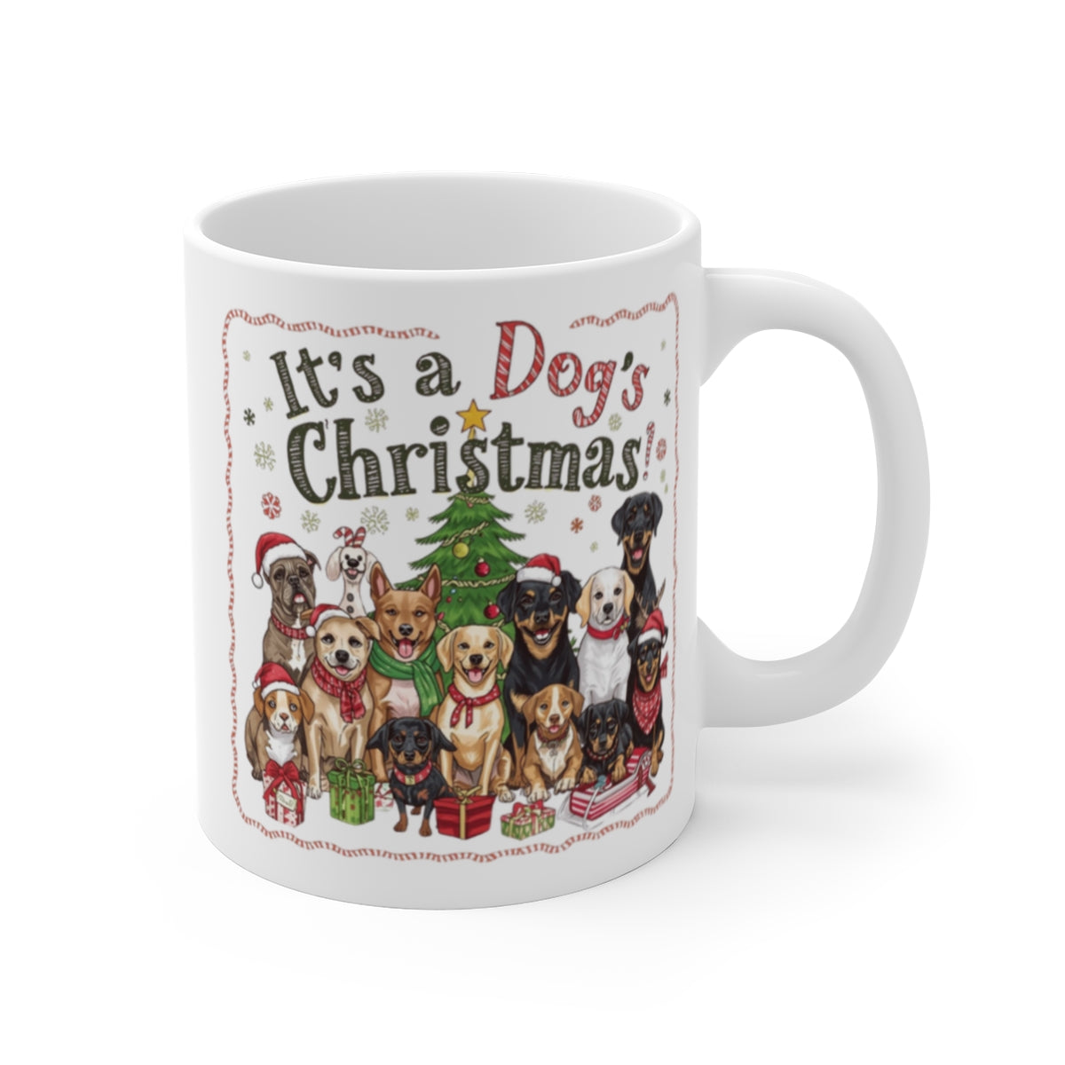 It's a Dog's Christmas Festive Ceramic Mug Gift