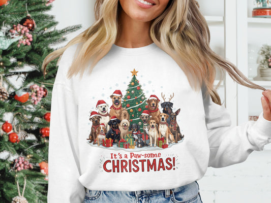 It's a Paw-some Christmas featuring festive dogs