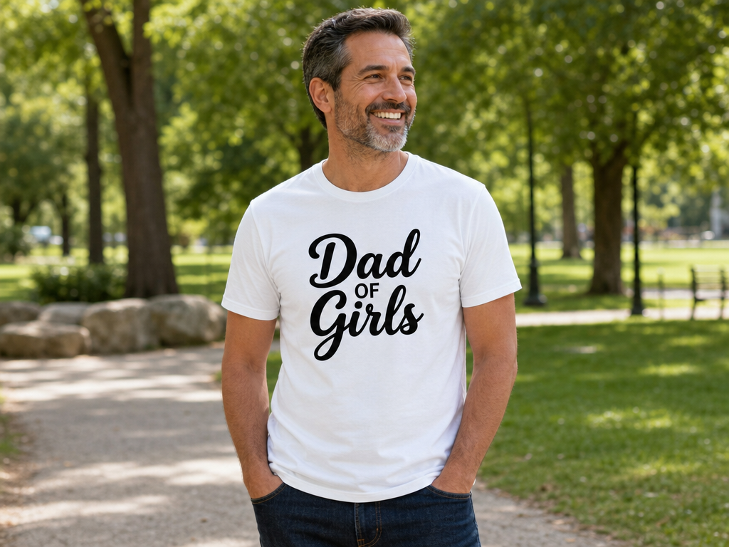 Dad of Girls Script T-Shirt | Girl Dad Father's Day Gift