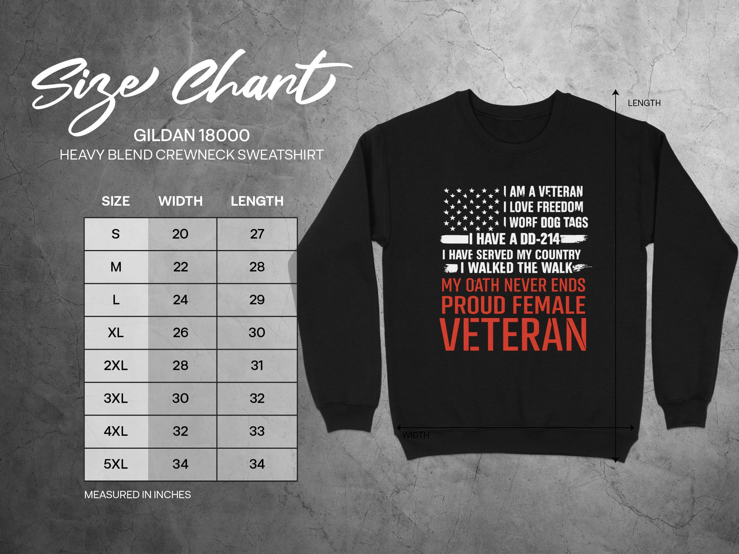 My Oath Never Ends Proud Female Veteran Sweatshirt