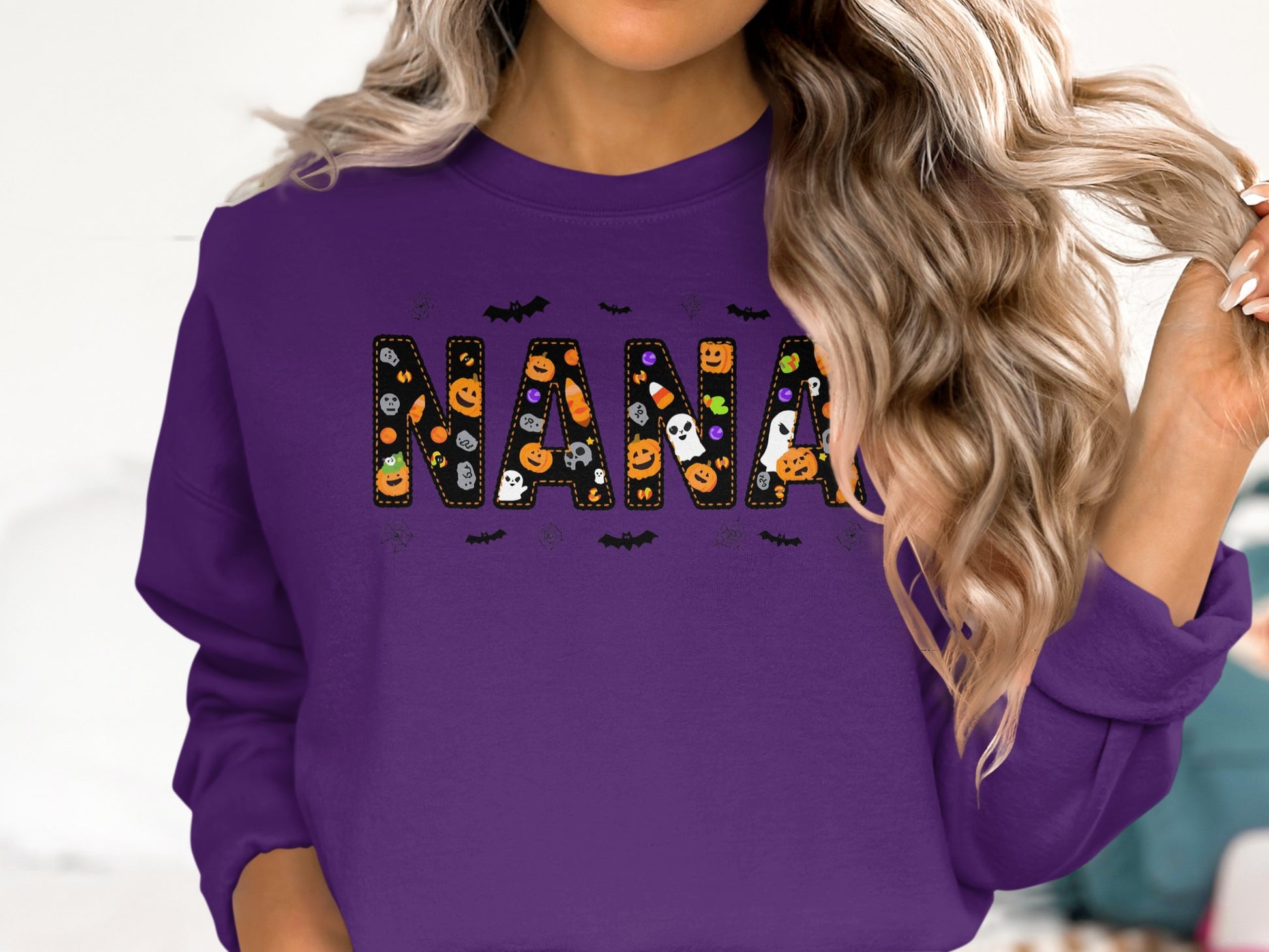Nana Halloween Theme Purple Sweatshirt product