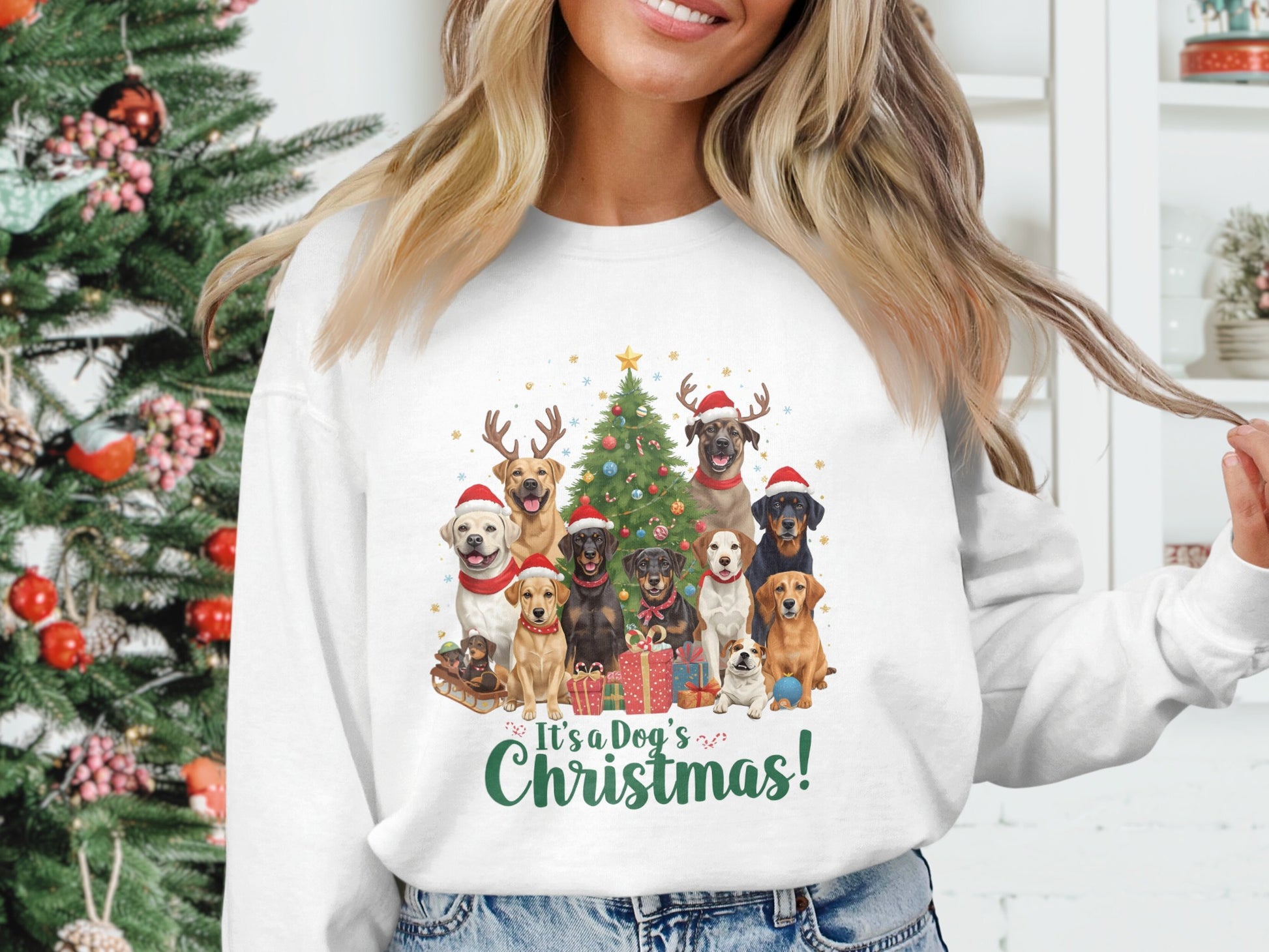 It's a Dog's Christmas Holiday Sweatshirt