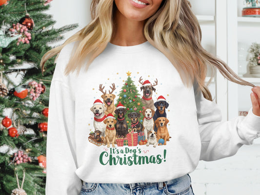 It's a Dog's Christmas Holiday Sweatshirt