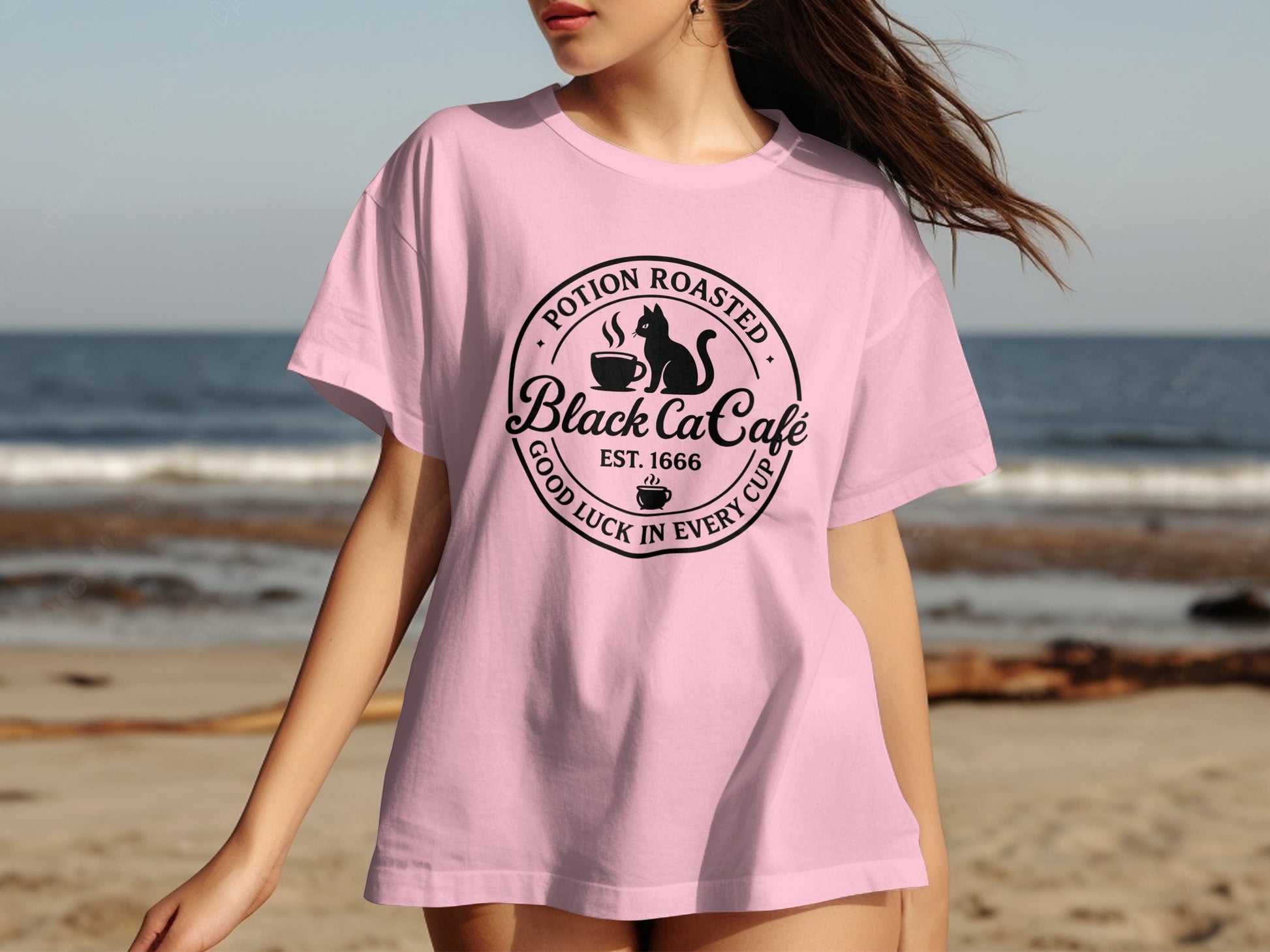 Potion Roasted Black Cat Café Graphic Tee product