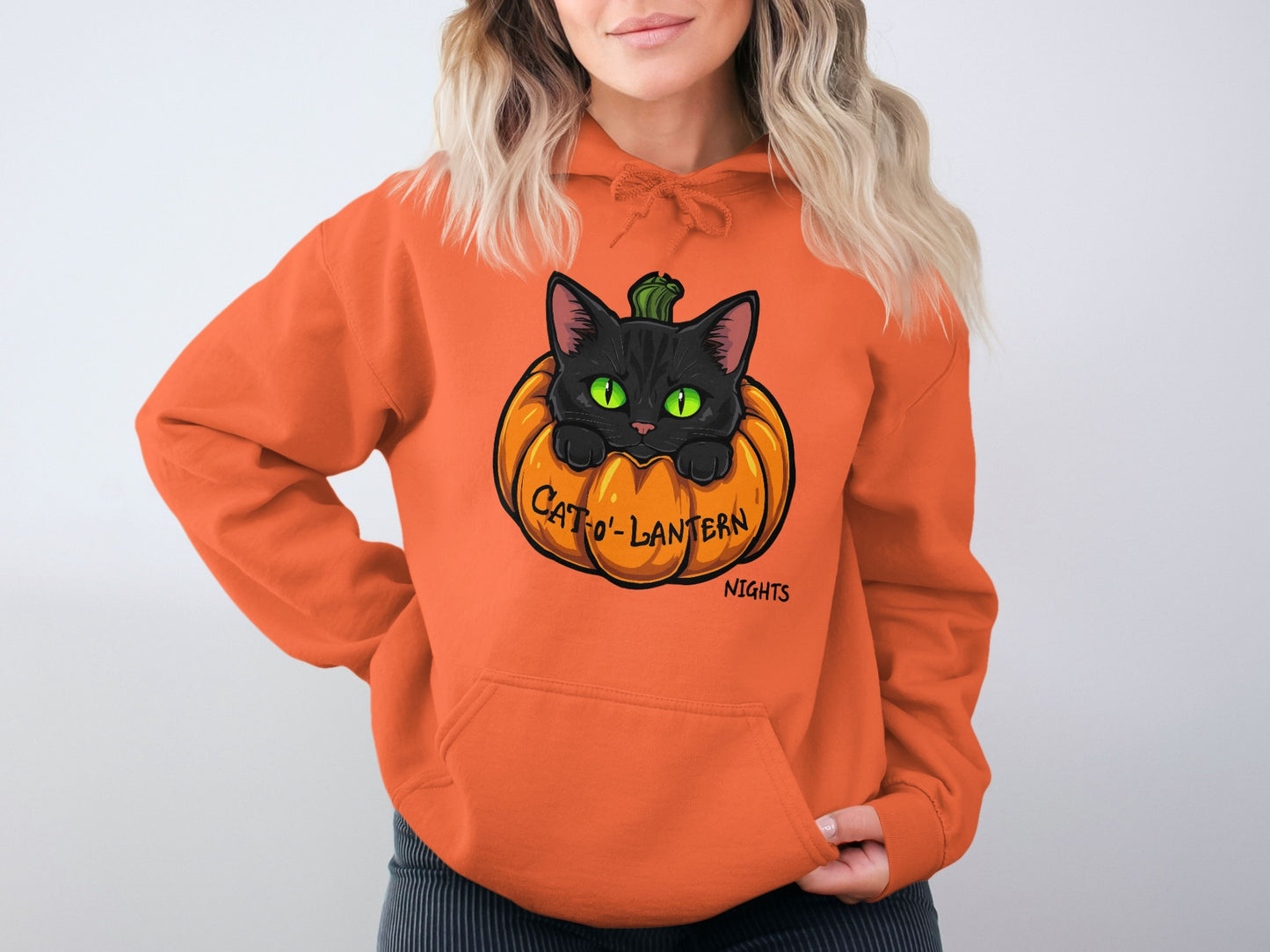 Halloween Cat-o-Lantern Nights Hoodie product type