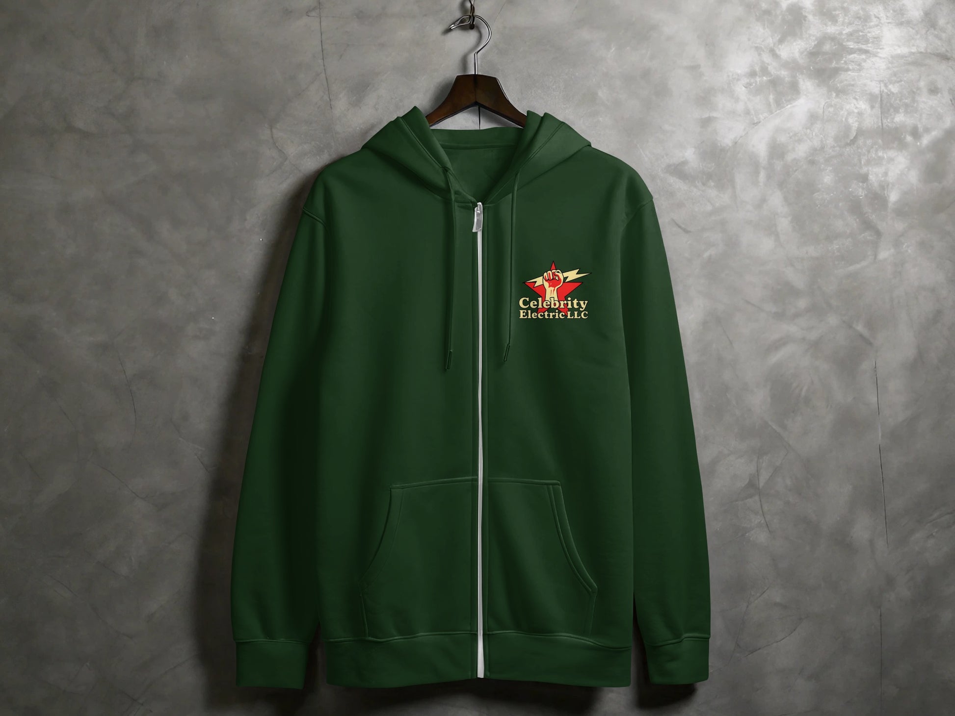Celebrity Electric LLC Dark Green Hoodie product