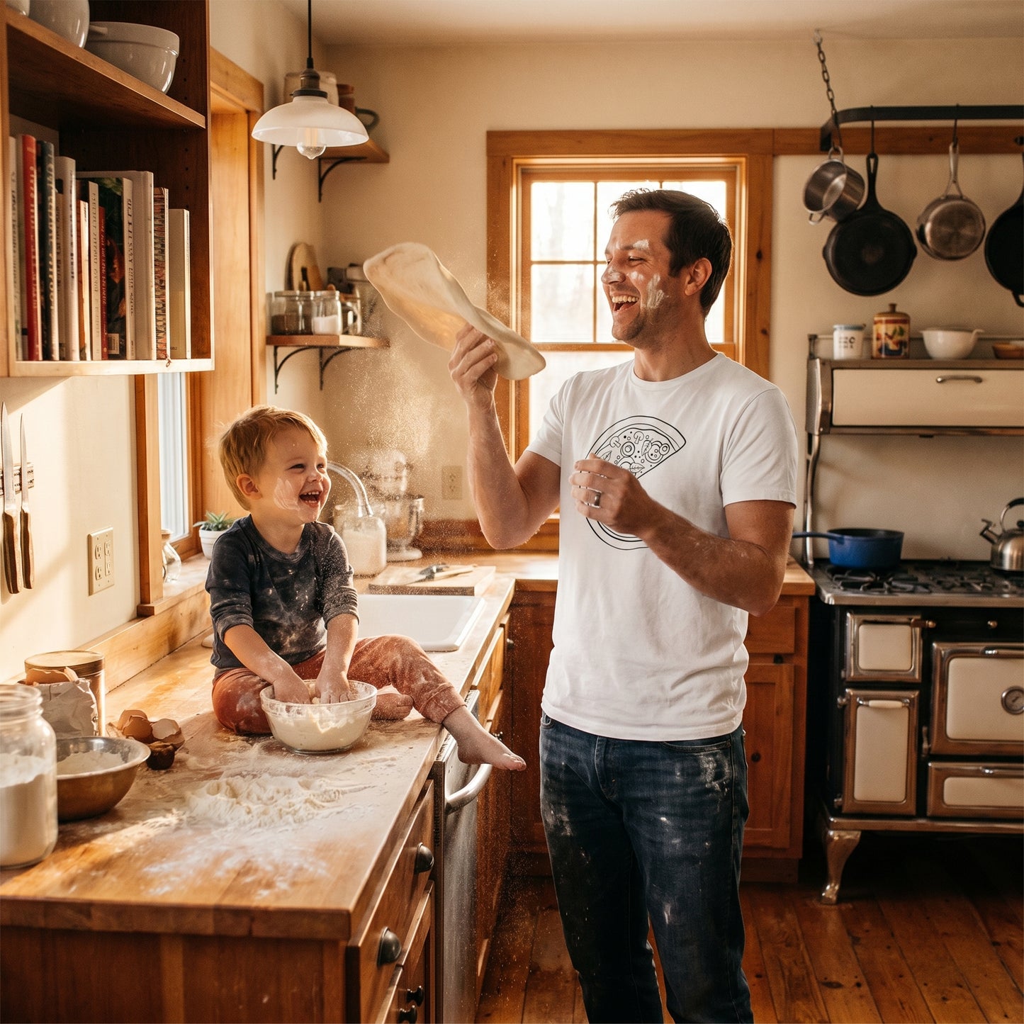 Funny Dad Pizza Tee - pizza making lifestyle