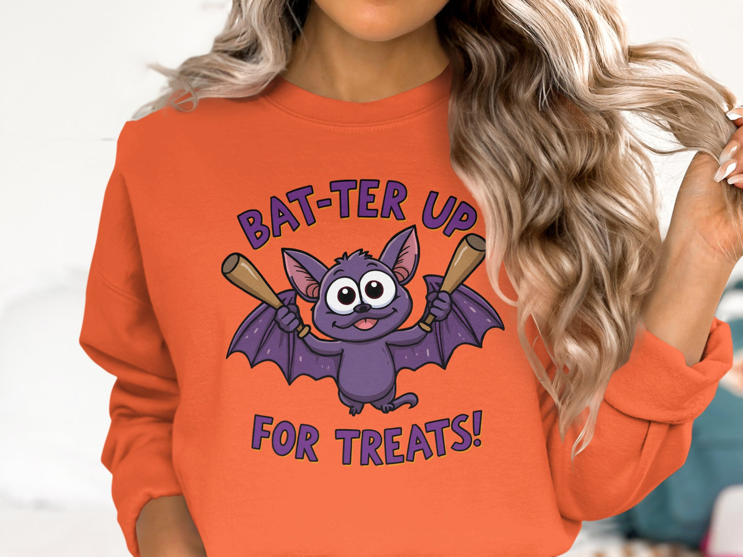 Up for Treats with a Bat Theme Sweatshirt product