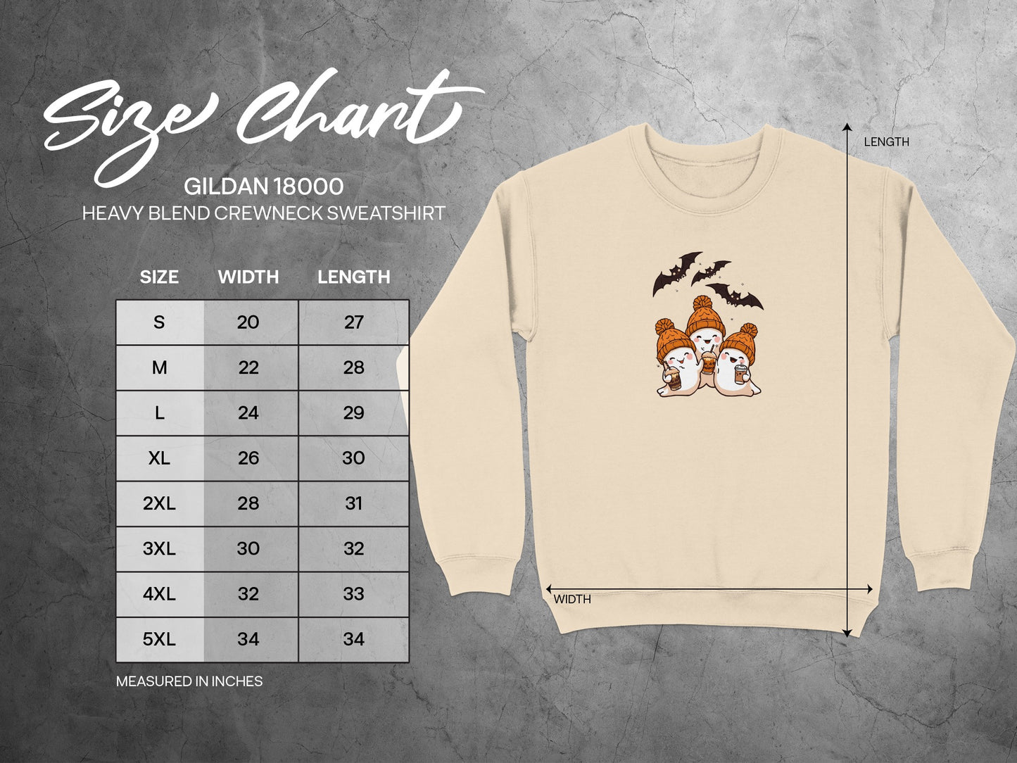 Cute Ghosts and Bat Halloween Sweatshirt product