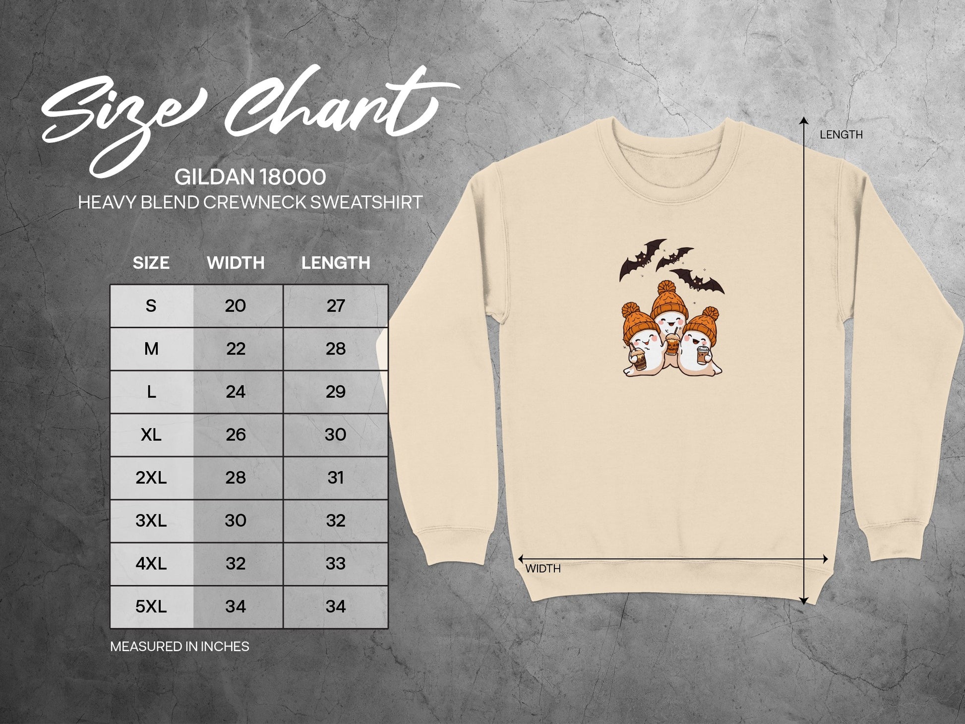 Cute Ghosts and Bat Halloween Sweatshirt product