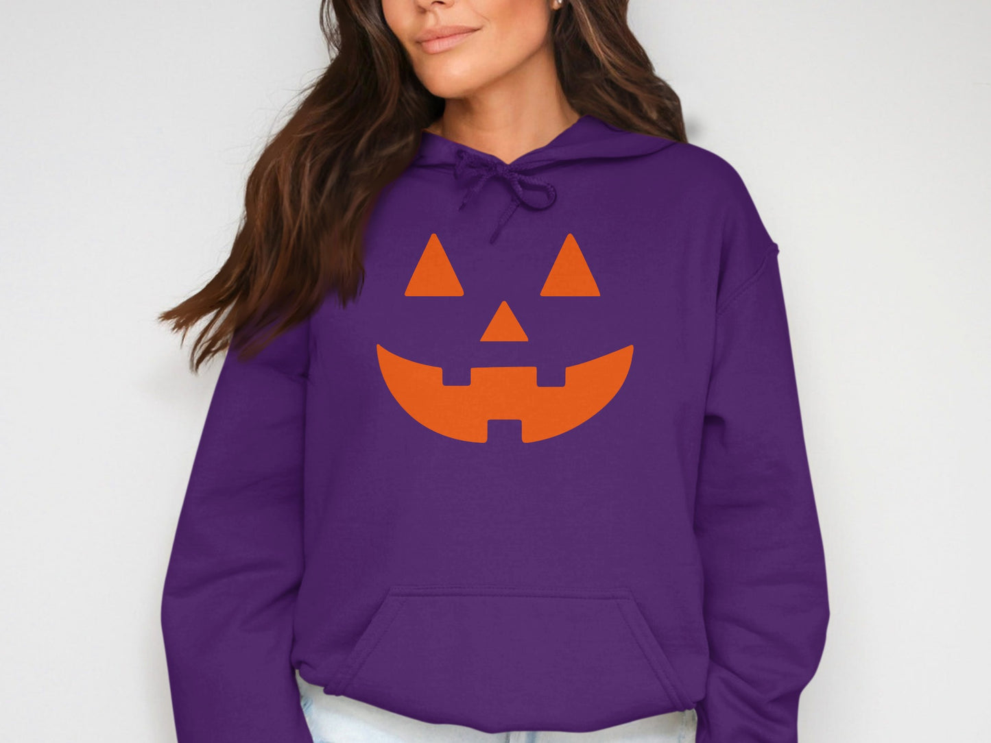 Purple Halloween Pumpkin Face Hoodie product type