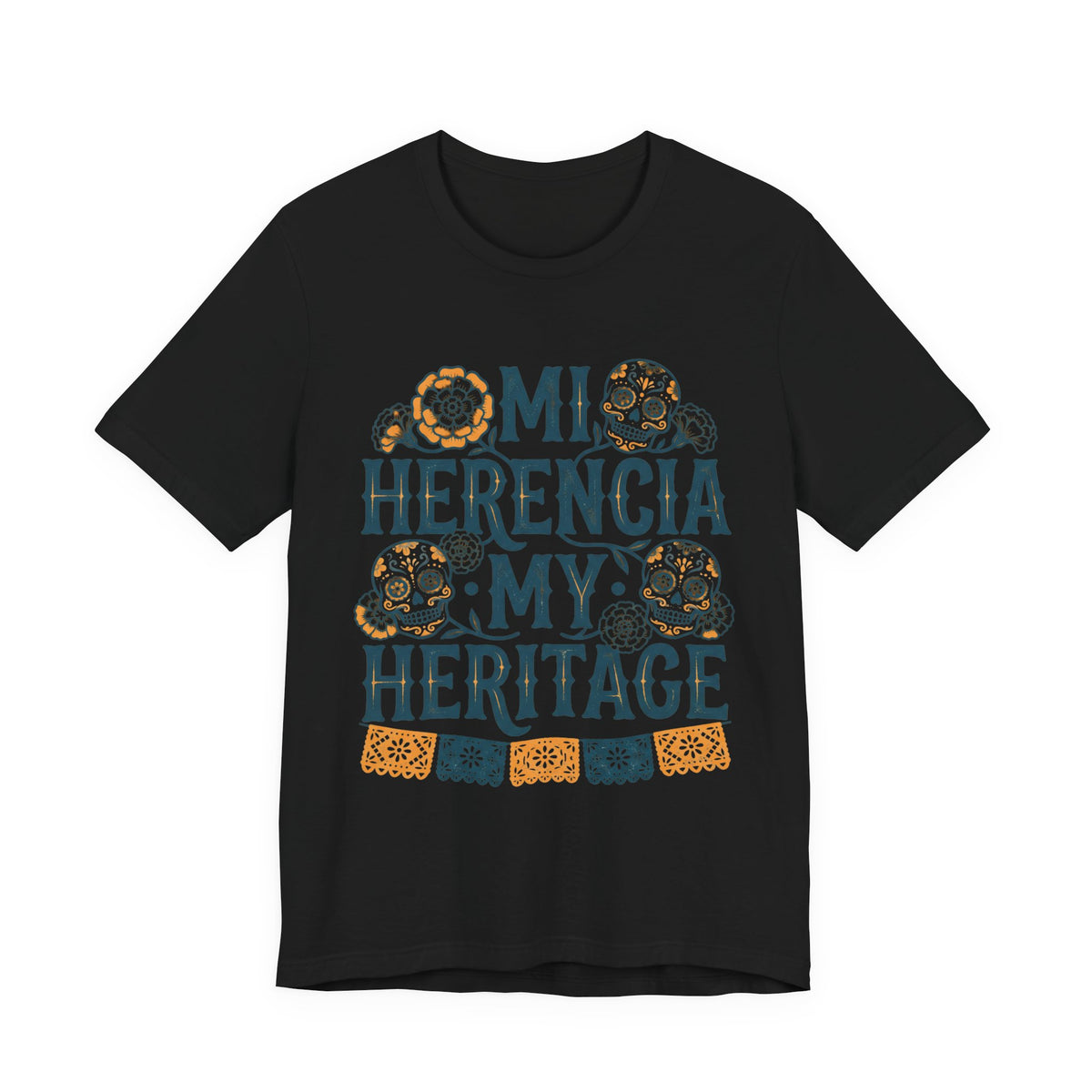 Mi Herencia My Heritage | Bilingual Día de los Muertos T-Shirt