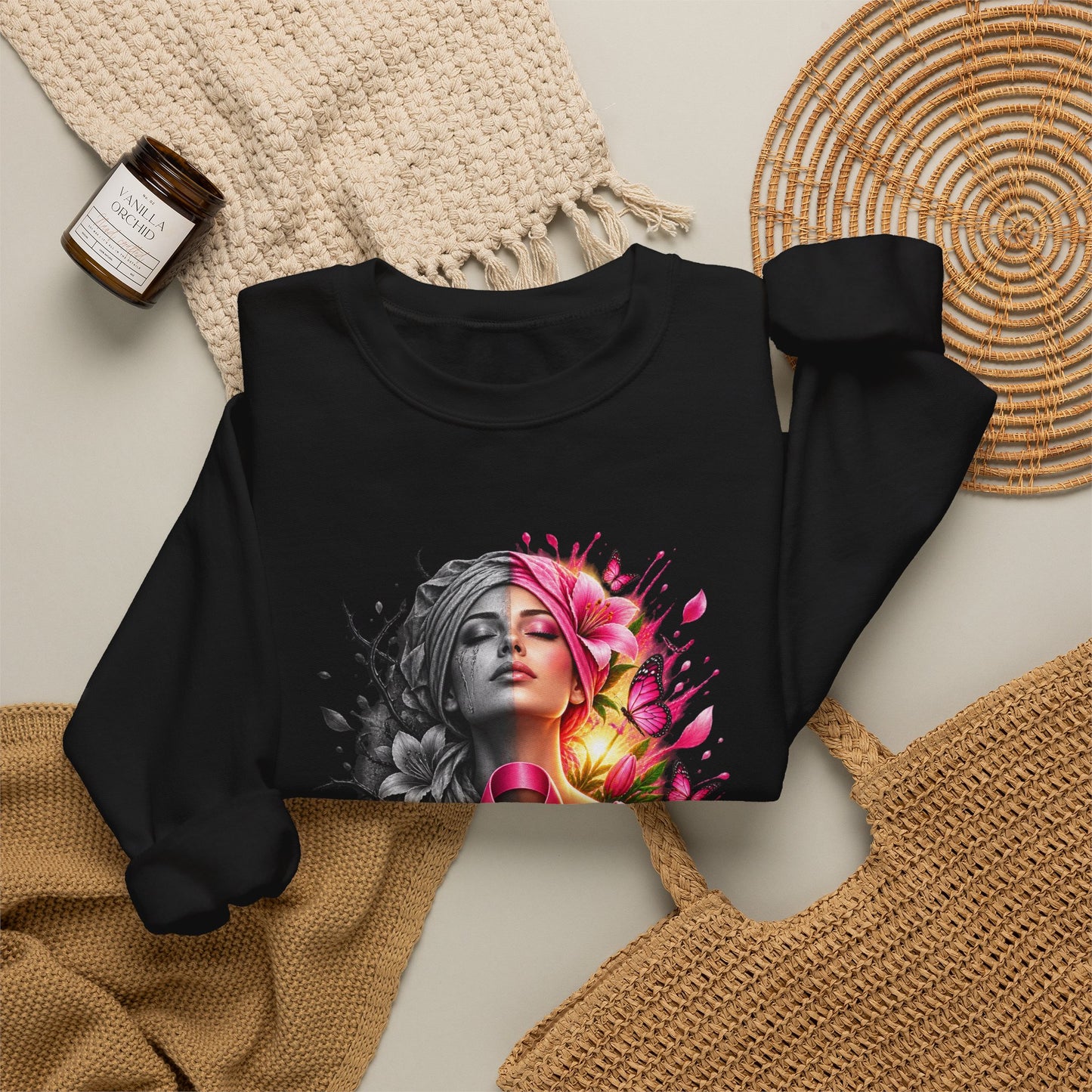 Life in Color | Breast Cancer Awareness Unisex Crewneck Sweatshirt