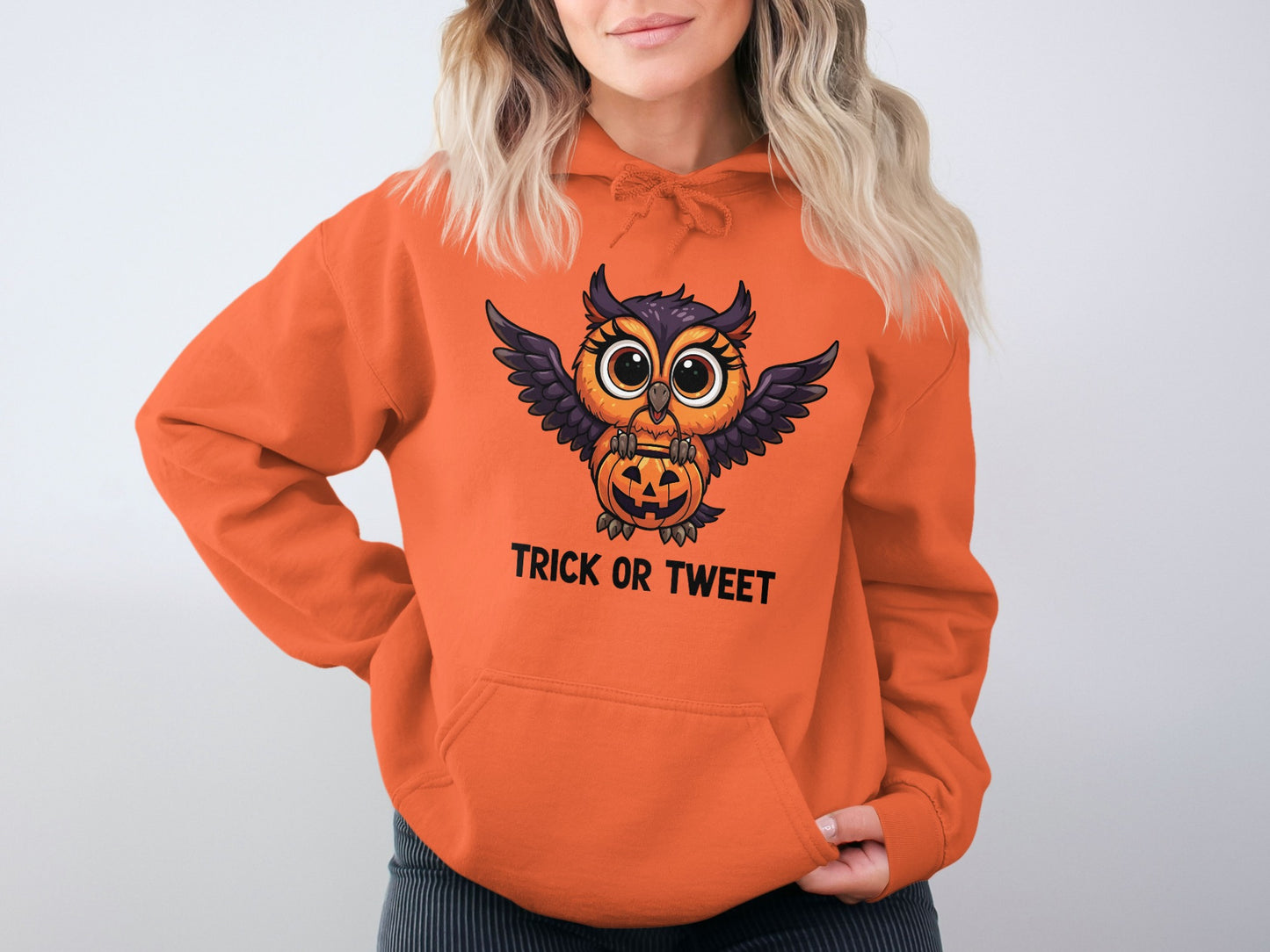 Trick Or Tweet Owl Hoodie Halloween theme product