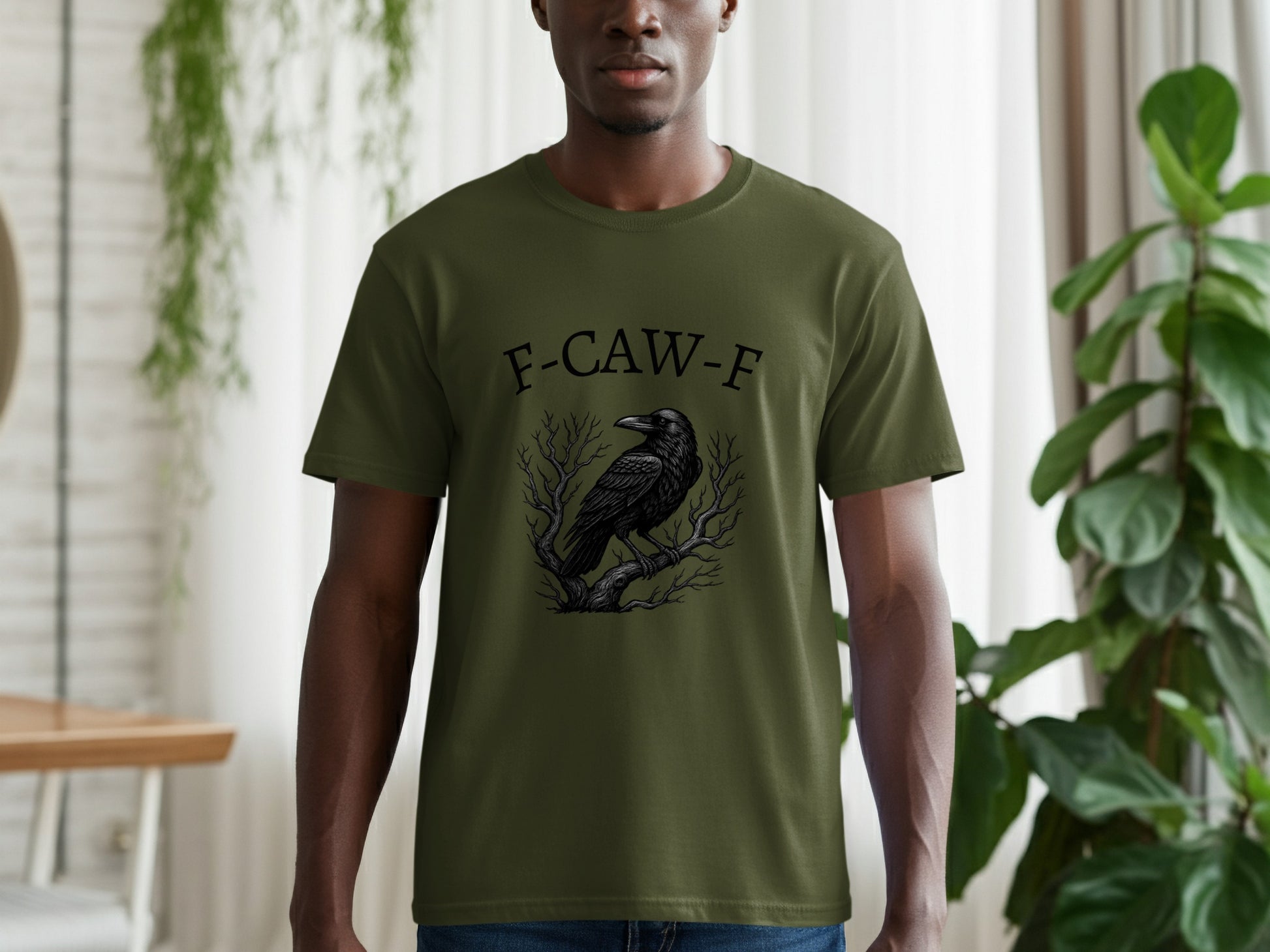 Bold F-CAW-F Crow Raven Graphic T-Shirt product type