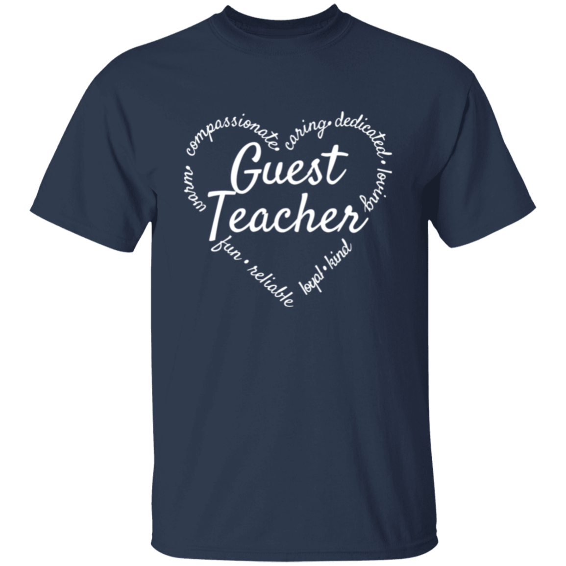 Guest Teacher Heart Words T-Shirt
