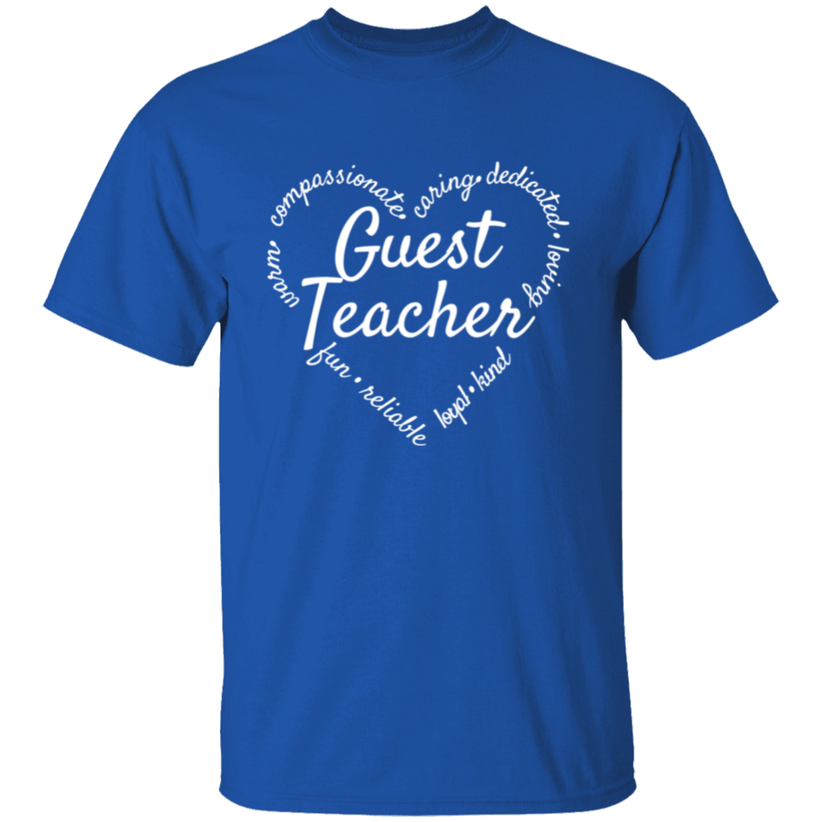 Guest Teacher Heart Words T-Shirt