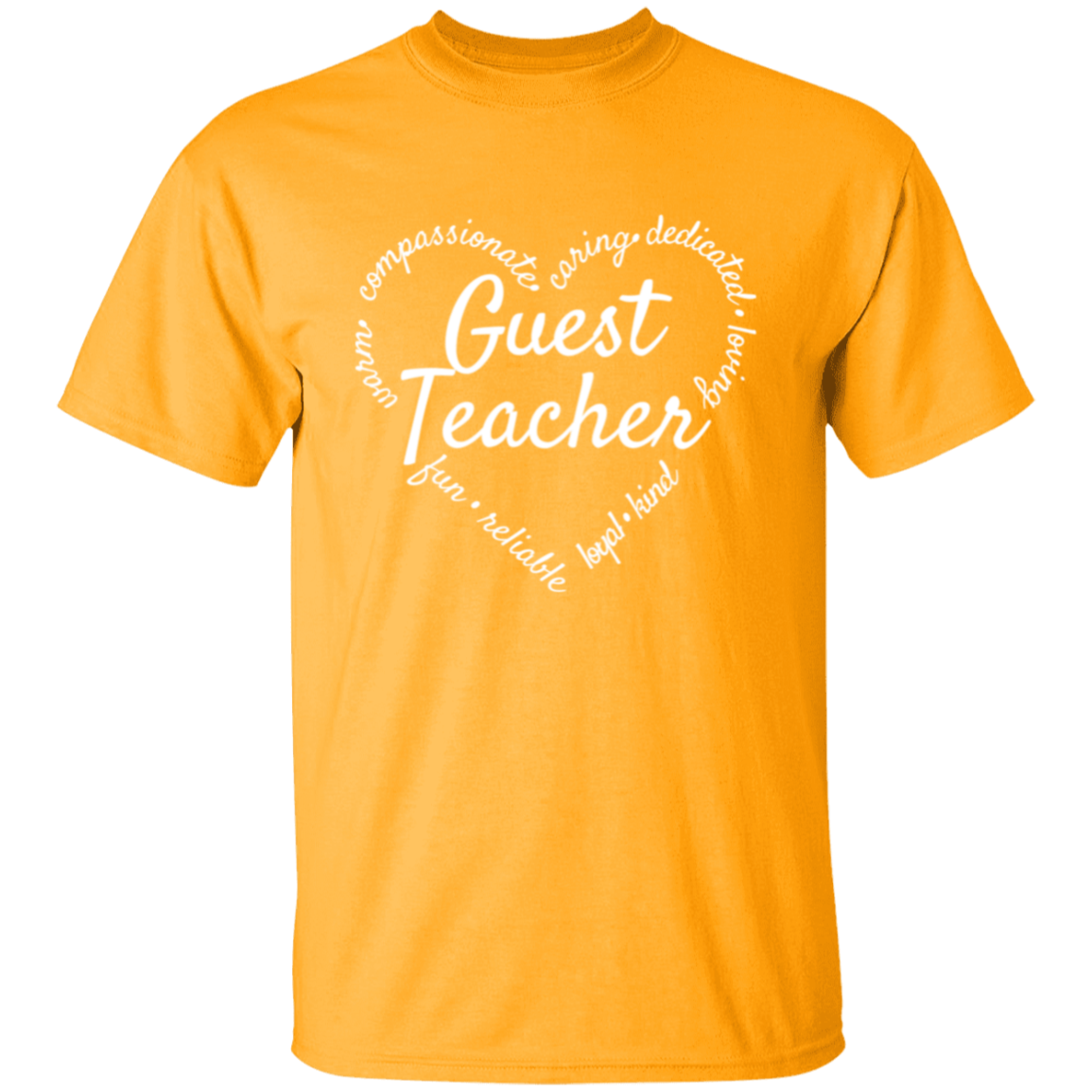 Guest Teacher Heart Words T-Shirt