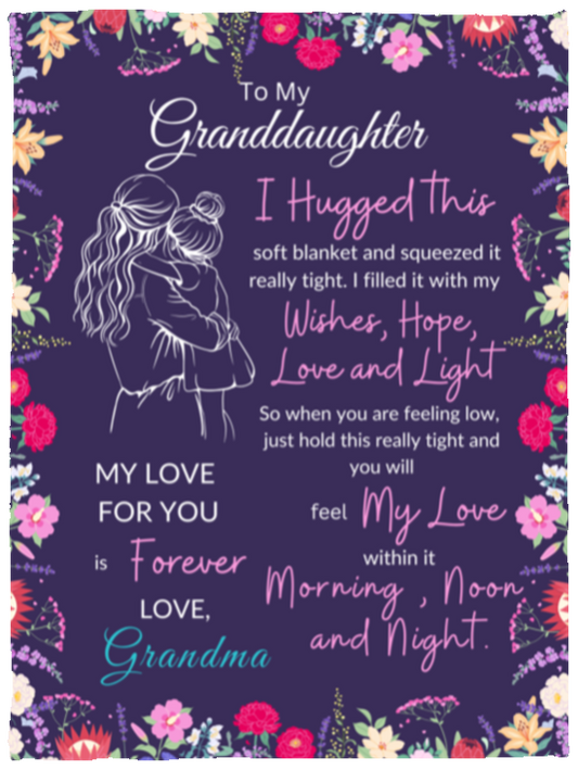 To My Granddaughter | I Hugged This | Blanket