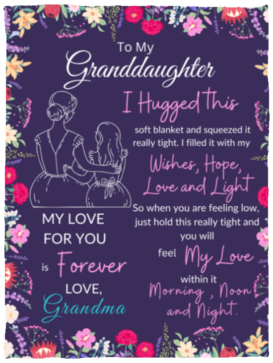 To My Granddaughter | I Hugged This | Blanket V2