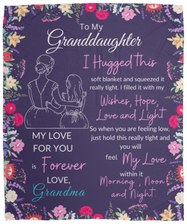 To My Granddaughter | I Hugged This | Blanket V2