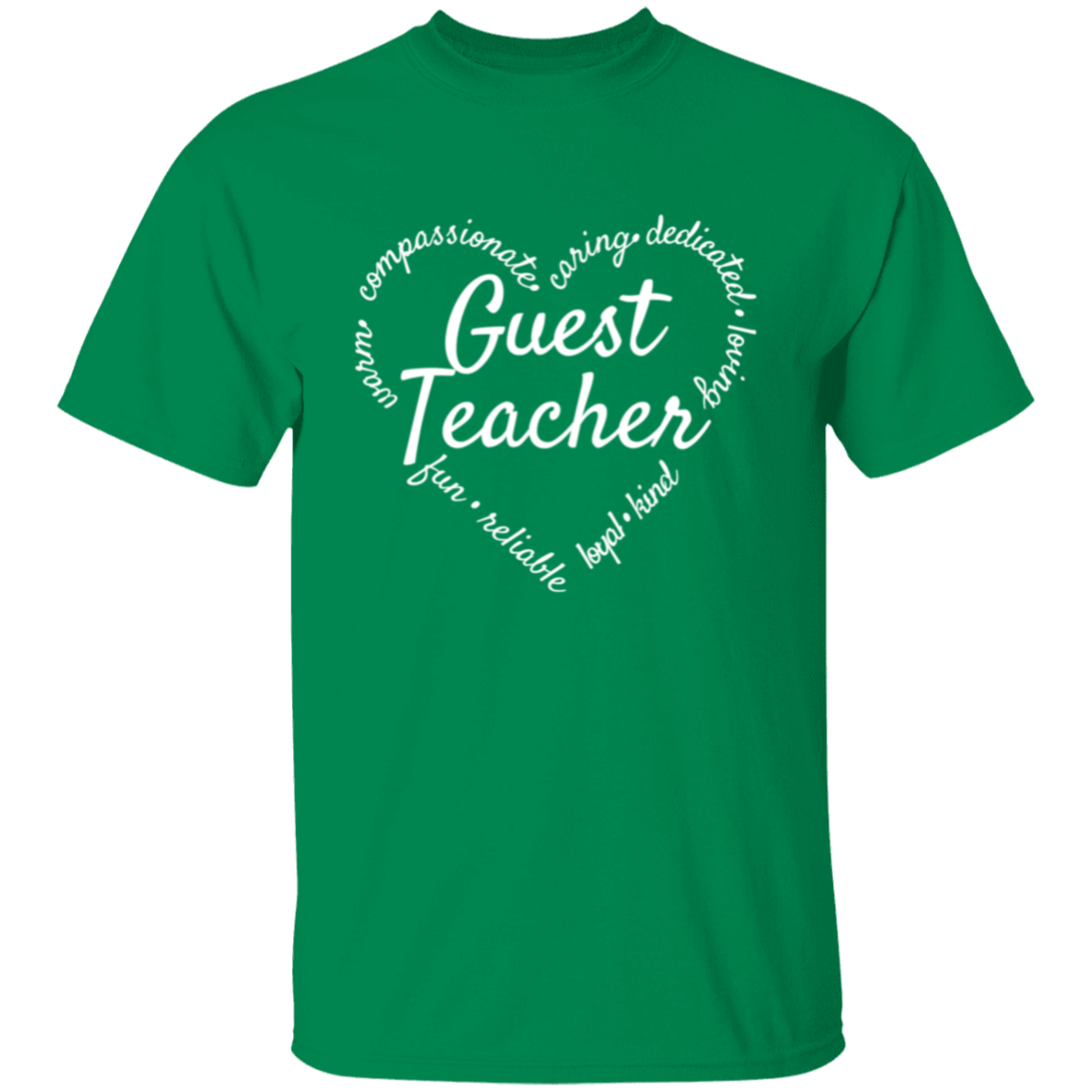 Guest Teacher Heart Words T-Shirt