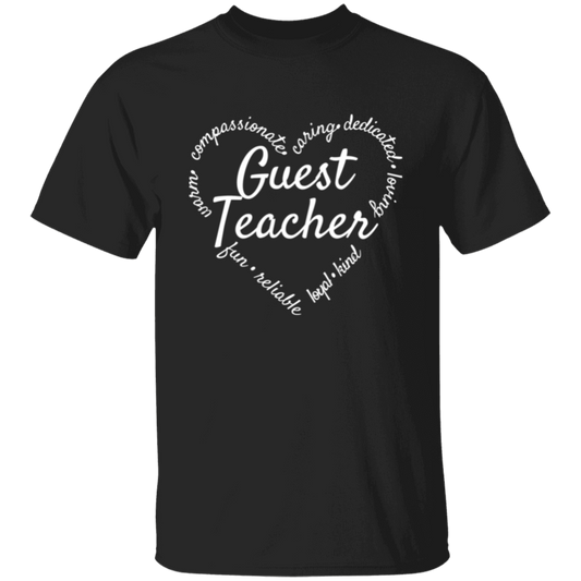 Guest Teacher Heart Words T-Shirt