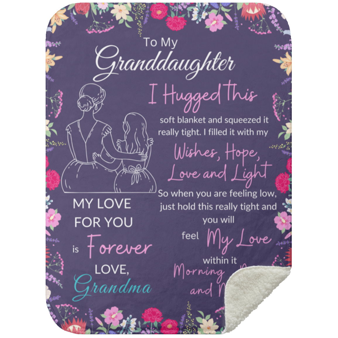 To My Granddaughter | I Hugged This | Blanket V2