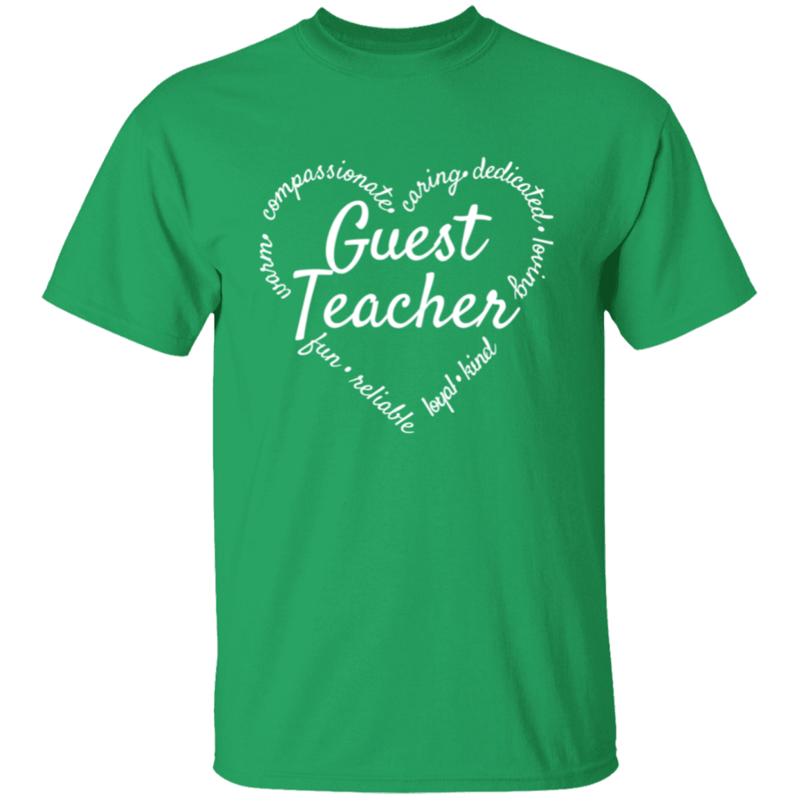 Guest Teacher Heart Words T-Shirt