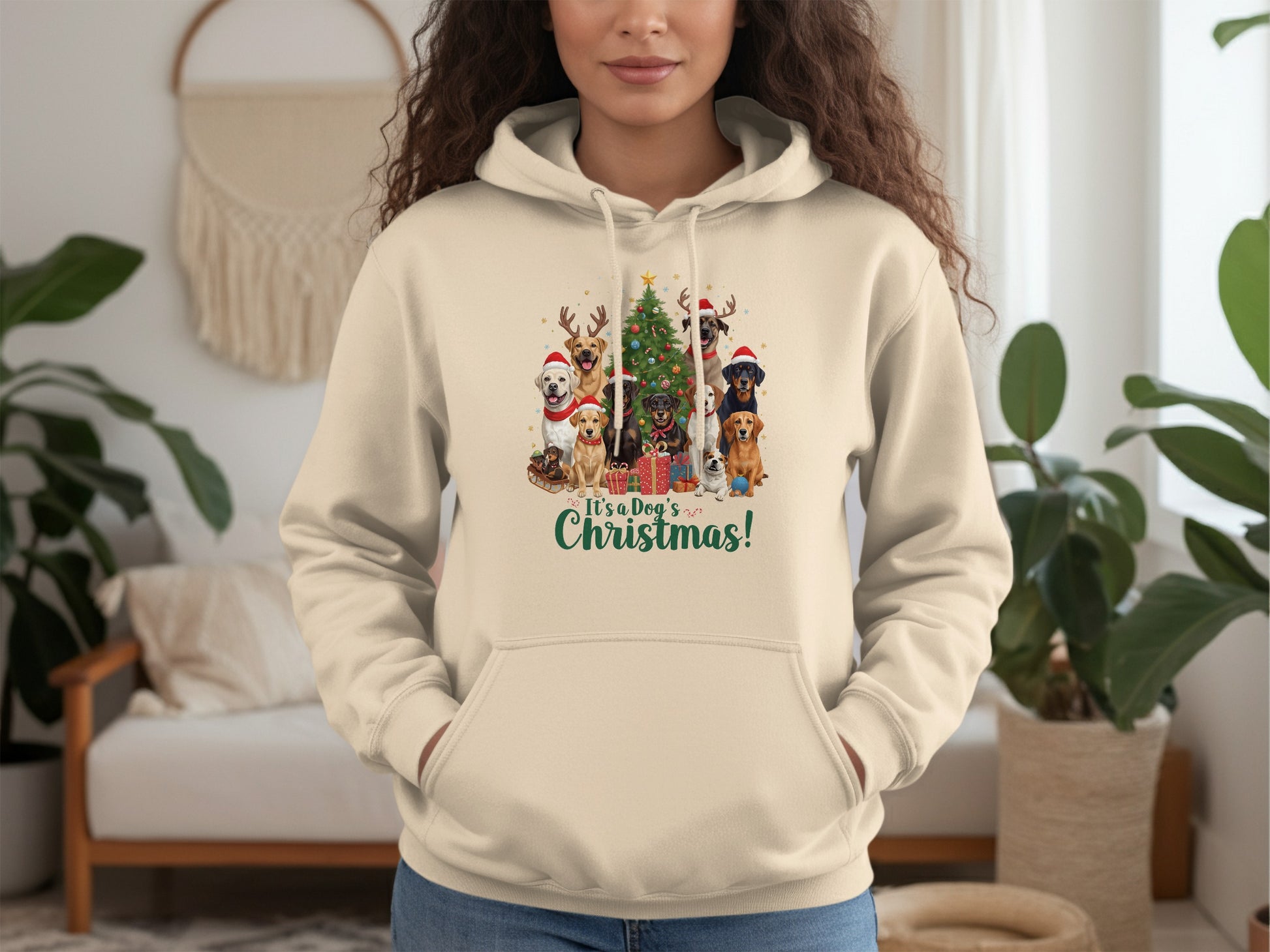 It's a Dog's Christmas Festive Hoodie for Dog Lovers