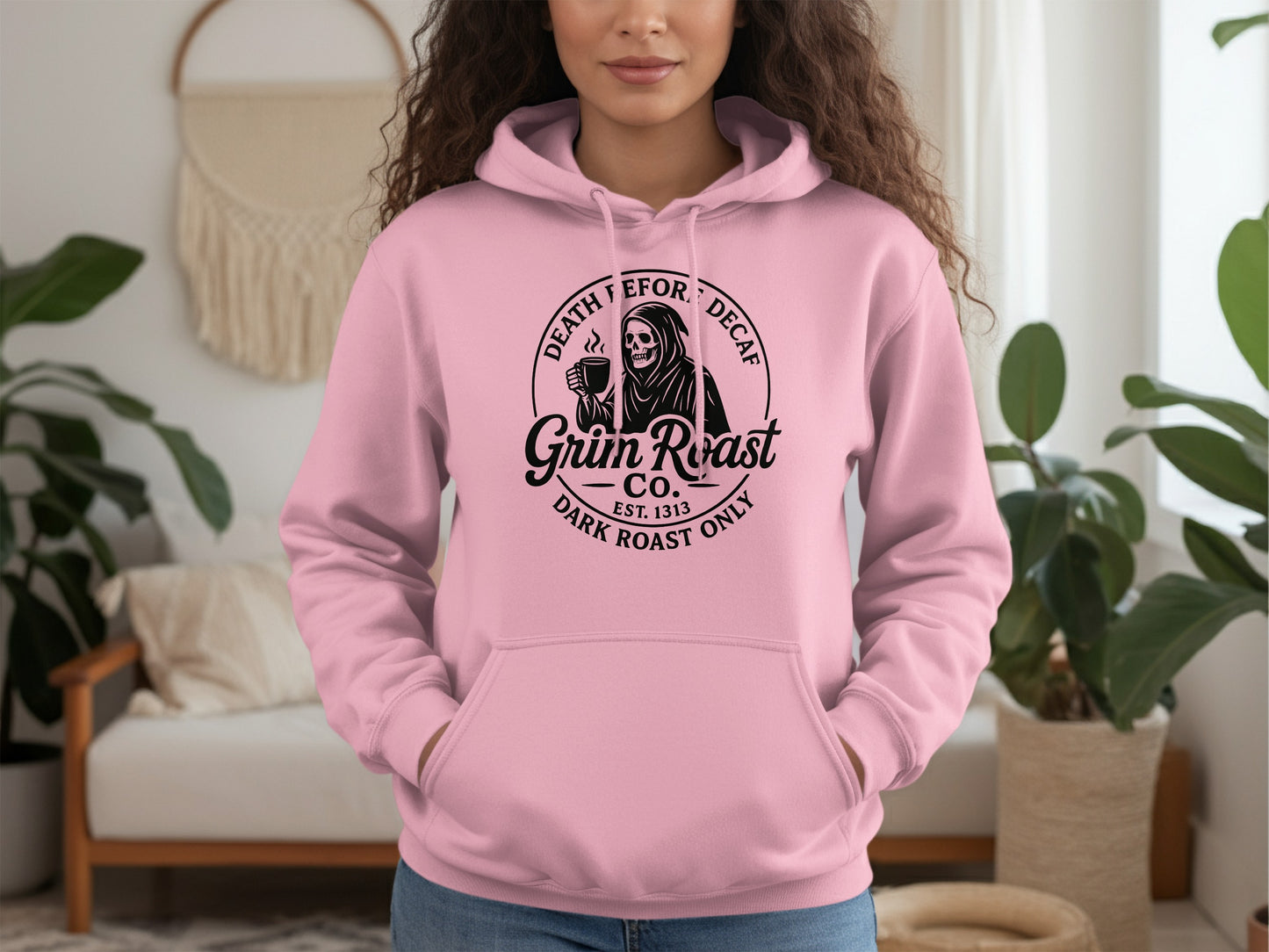 Death Before Decaf Grim Roast Co. Hoodie Product