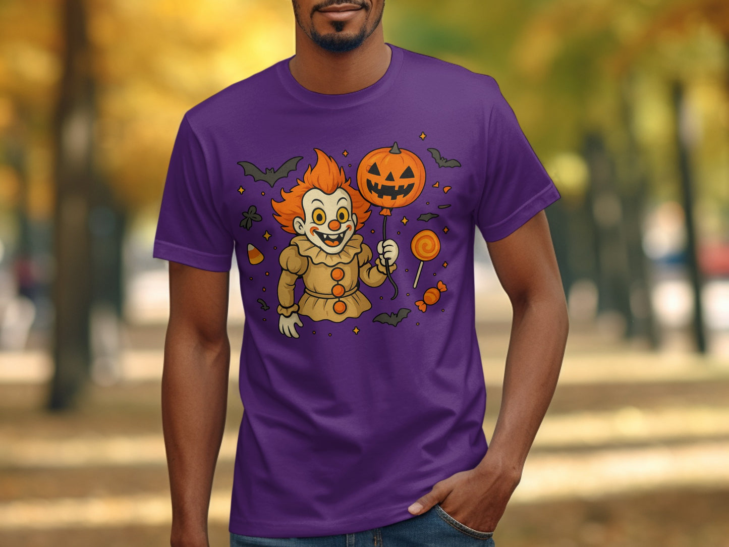 Haunted Halloween Clown Graphic Tee product type