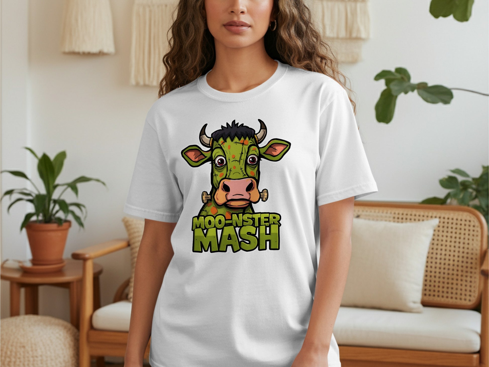 Moo-nster Mash Frankenstein Cow T-shirt product type
