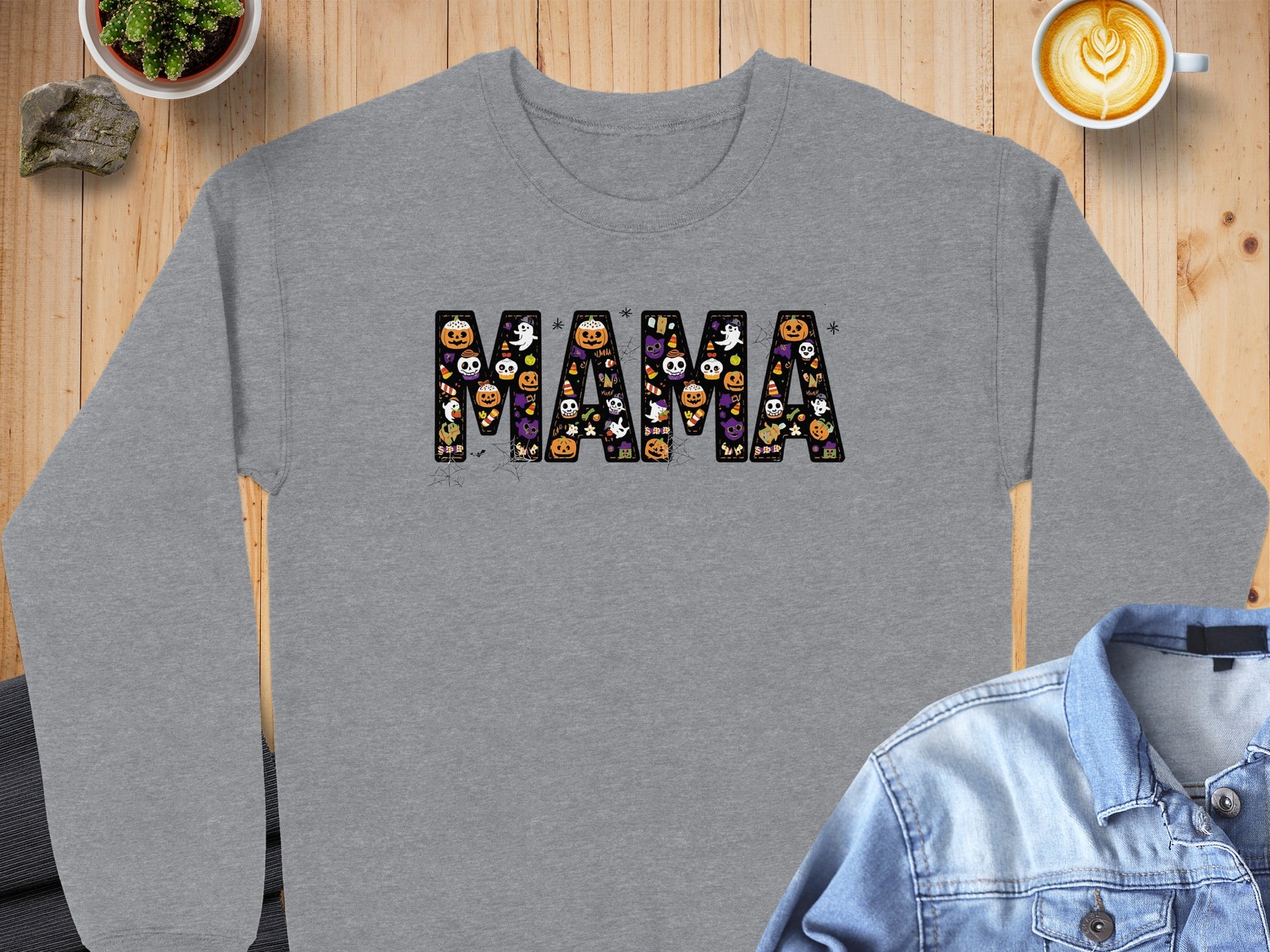 Halloween Themed Mama Long Sleeve Shirt product