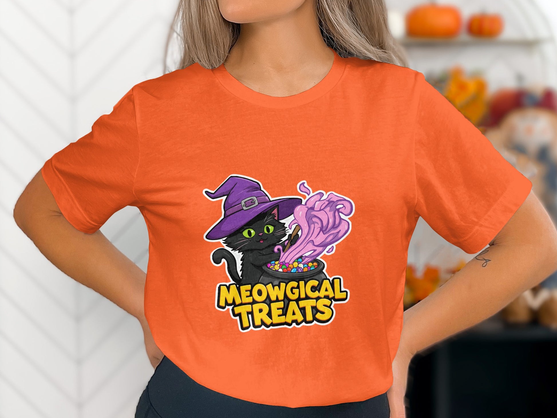 Meowgical Treats Witch Cat Graphic Halloween produkt