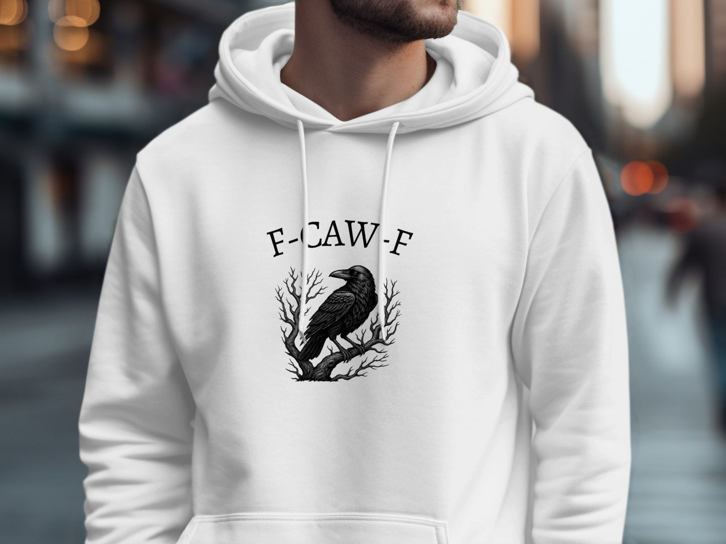 F-CAW-F Crow Design Graphic Print Hoodie product