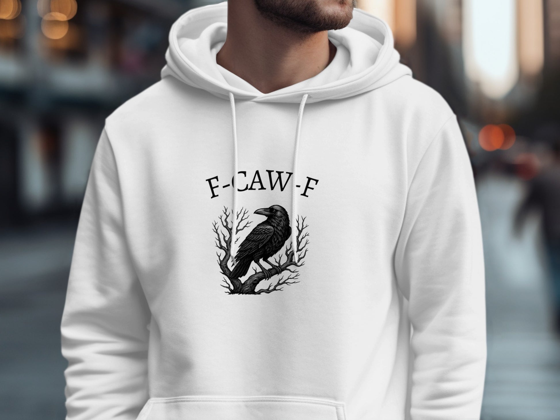 F-CAW-F Crow Design Graphic Print Hoodie product