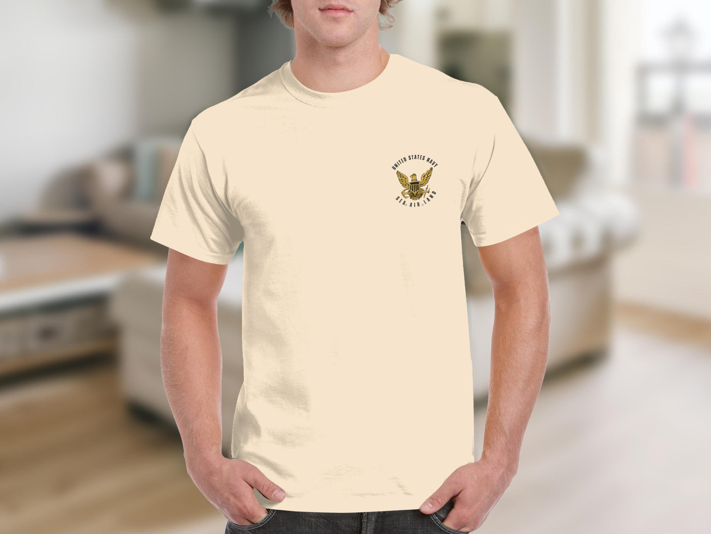 United States Navy Eagle Anchor Printed T-Shirt