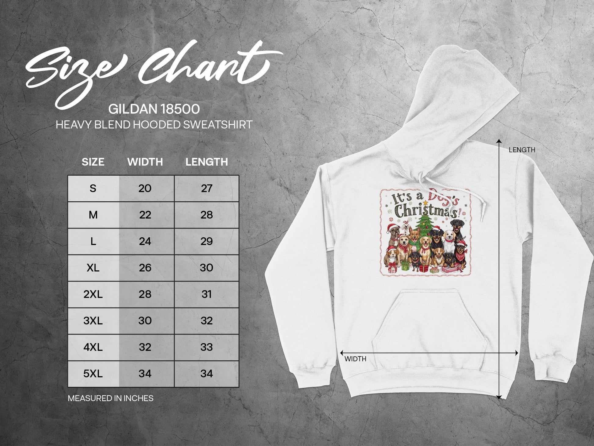 It's a Dog's Christmas Gildan 18500 Hoodie