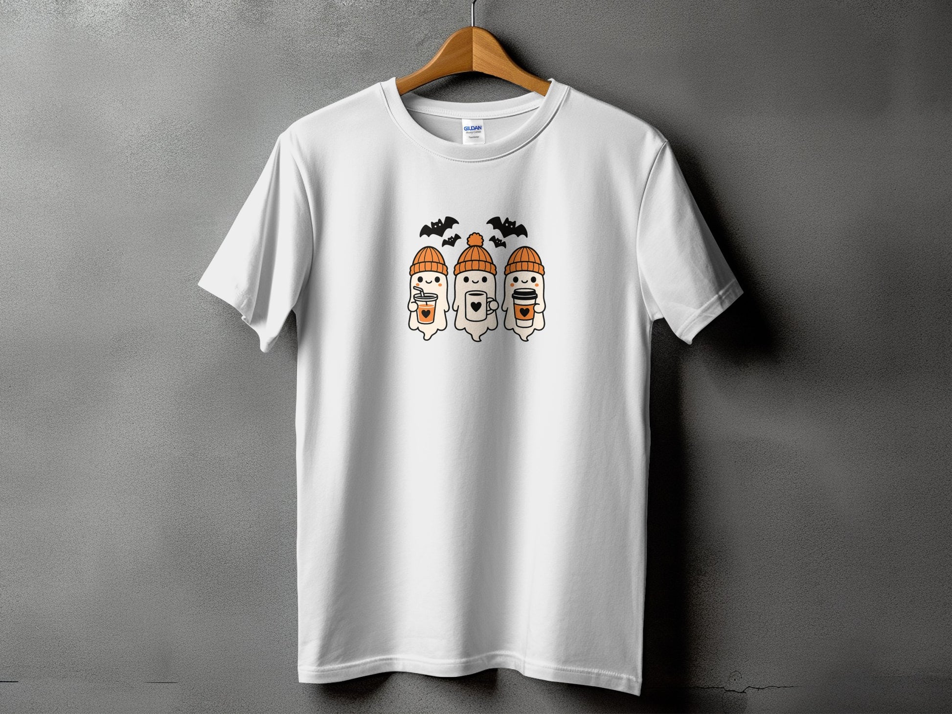 Funny Halloween Ghosts with Beanies T-shirt product