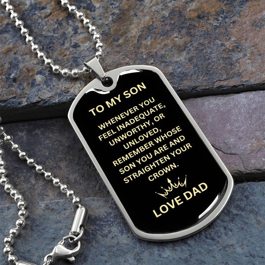 To My Son | Love Dad - Dog Tag